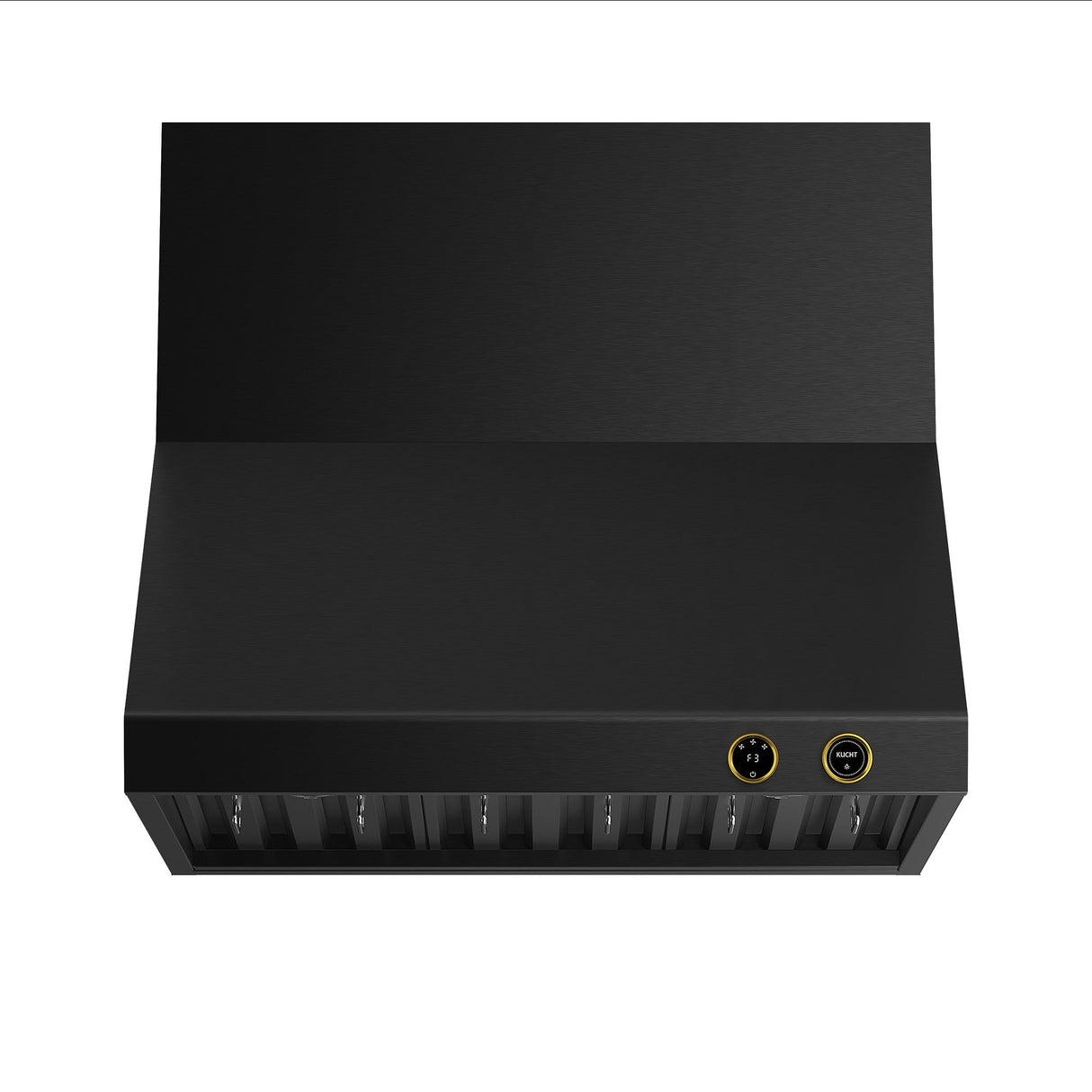 36 in. 900 1200 CFM Ducted Wall Mount Range Hood in Titanium Stainless Steel with Gold Accents and Digital Controls