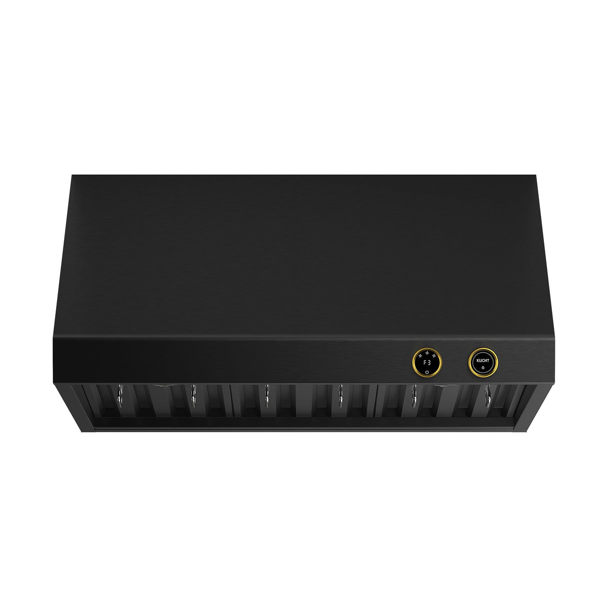 36 in. 900 1200 CFM Ducted Under Cabinet Range Hood in Titanium Stainless Steel with Gold Accents and Digital Controls