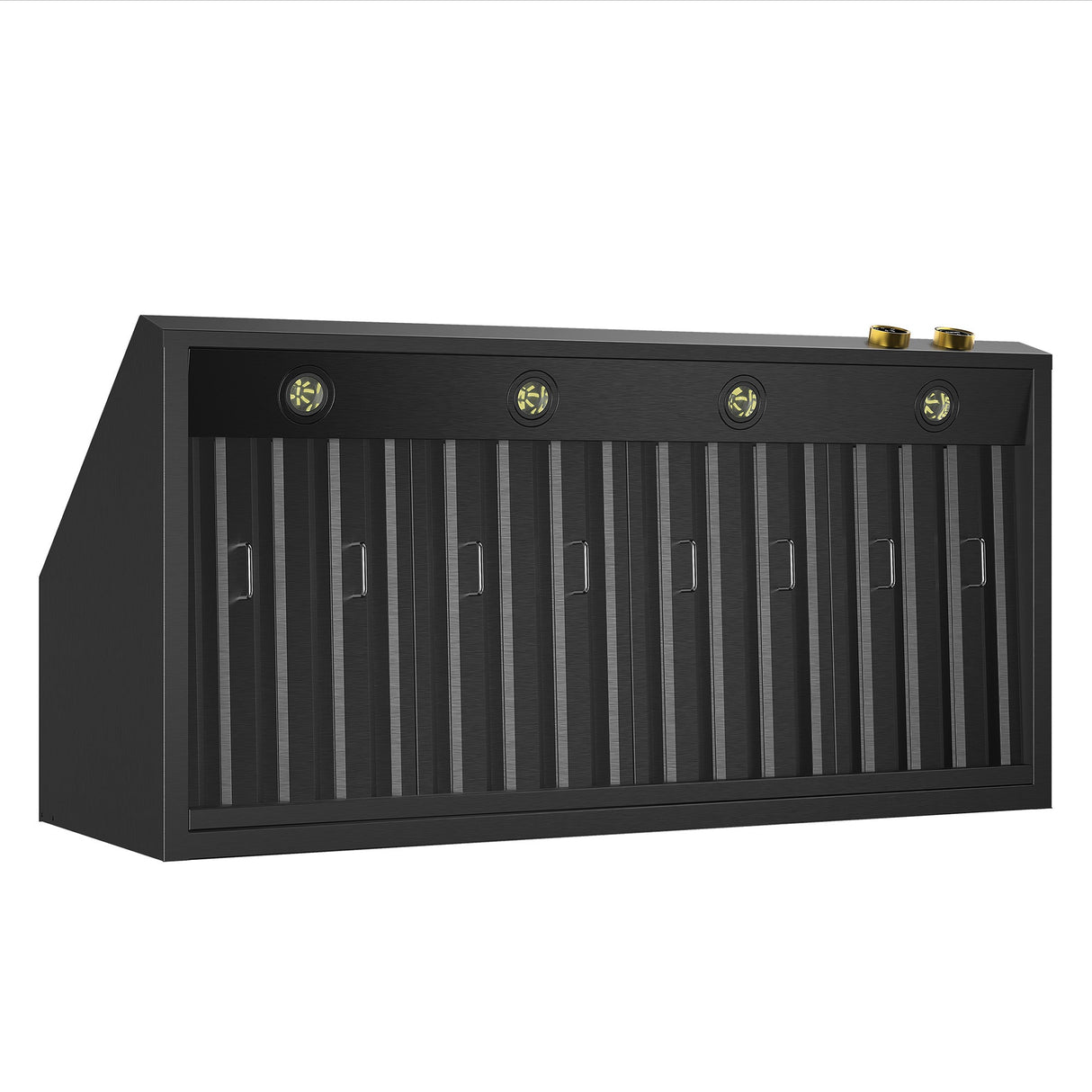 48 in. 900 1200 CFM Ducted Under Cabinet Range Hood in Titanium Stainless Steel with Gold Accents and Digital Controls