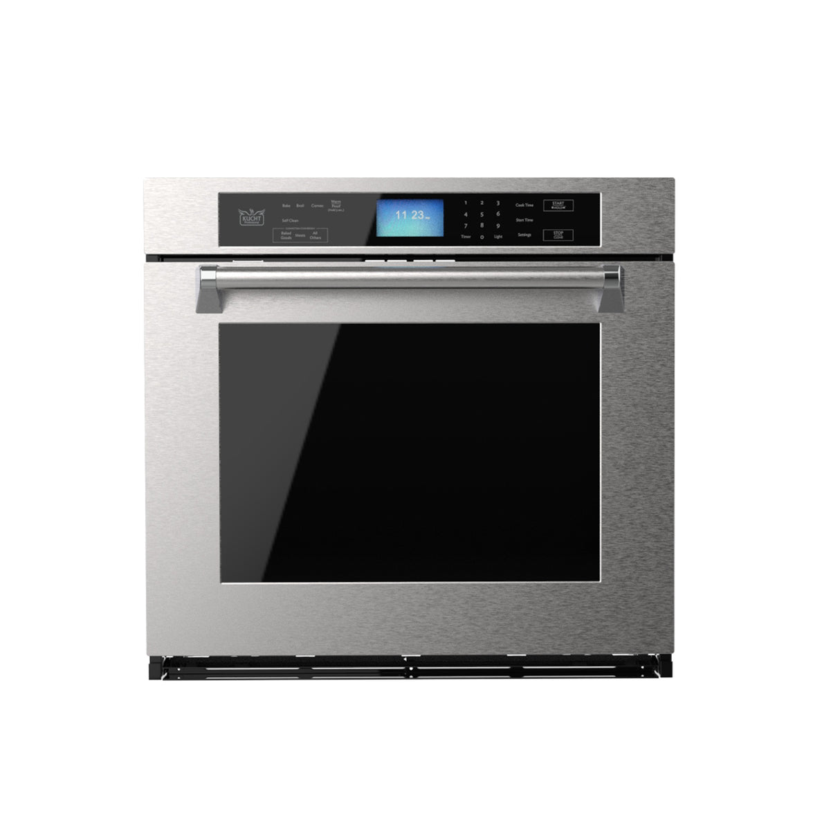 Kucht 30 in. 5 cu. ft. Single Electric Wall Oven with True Convection and Self Cleaning in Stainless Steel