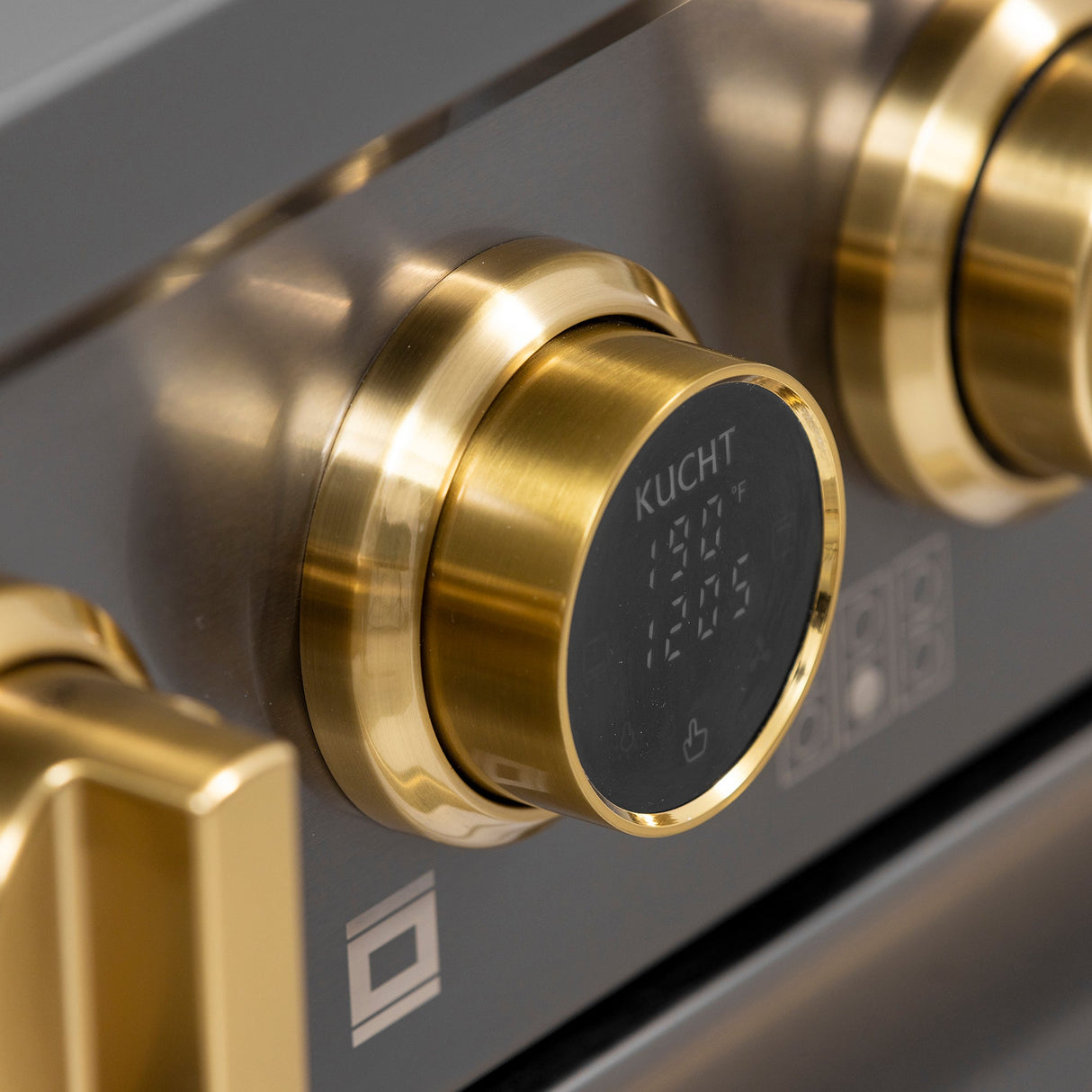 36 in. 5.2 cu. ft. 6 Burners Dual Fuel Range for Propane Gas in Stainless Steel with Kucht Horus Thermostat