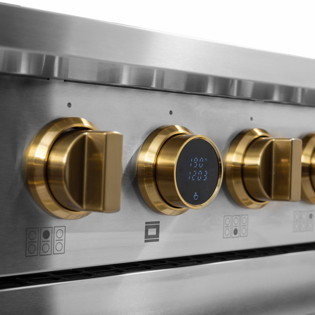 36 in. 5.2 cu. ft. 6 Burners Dual Fuel Range for Propane Gas in Stainless Steel with Kucht Horus Thermostat