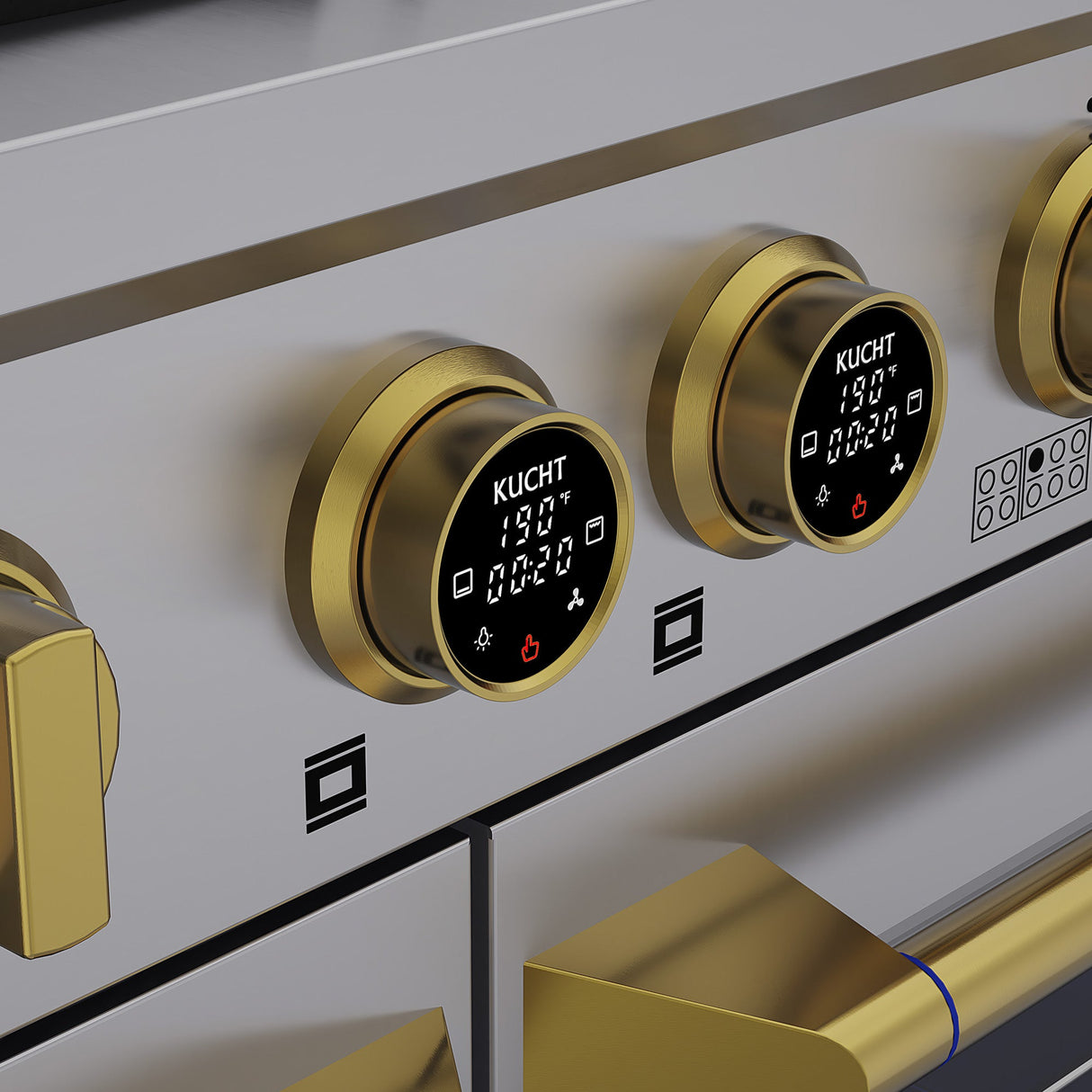 60 in. 8.4 cu. ft. 8 Burners Dual Fuel Range for Propane Gas in Stainless Steel with Kucht Horus Thermostat