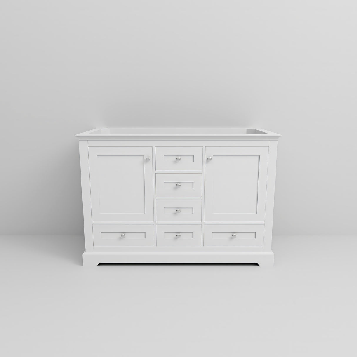 Dukes 48 in. W x 22 in. D White Double Bath Vanity