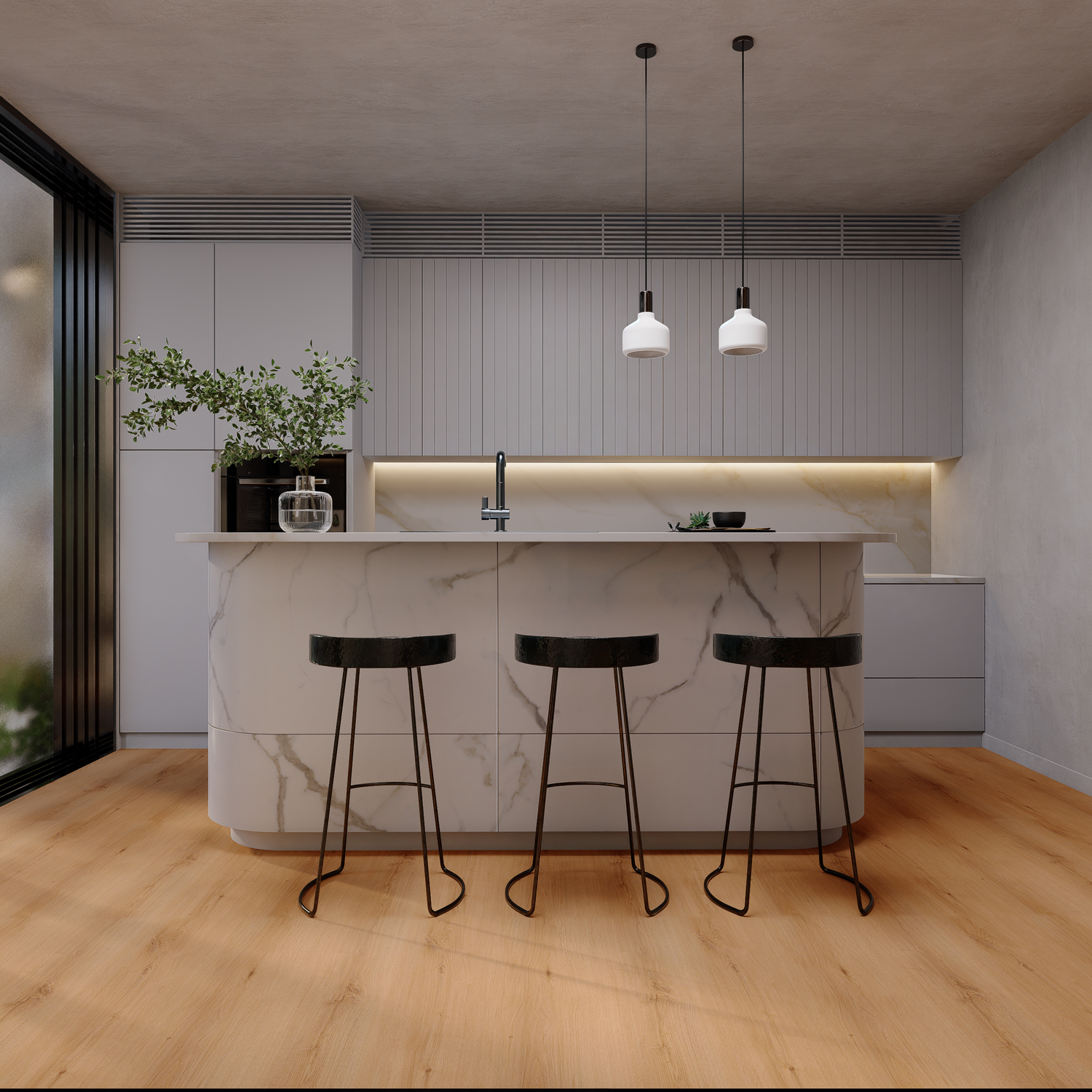 WPC Luxury Vinyl Flooring, Click Lock Floating, Altitude Trail, 9" x 72" x 10mm, 20 mil Wear Layer - CANYON COAST Collection (32.41 SQ FT/ CTN)