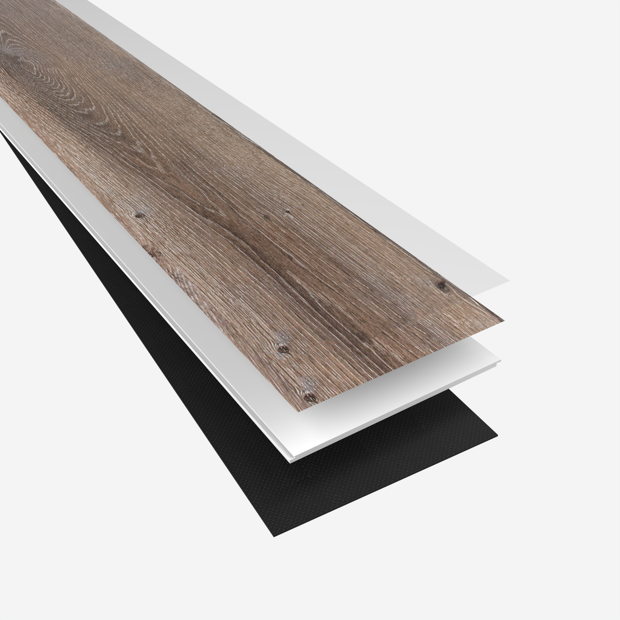 SPC Flooring - Click Lock Floating - Flint Mocha - 7" x 48" x 6mm - 20 mil Wear Layer - Grande Collections (23.64SQ FT/ CTN)