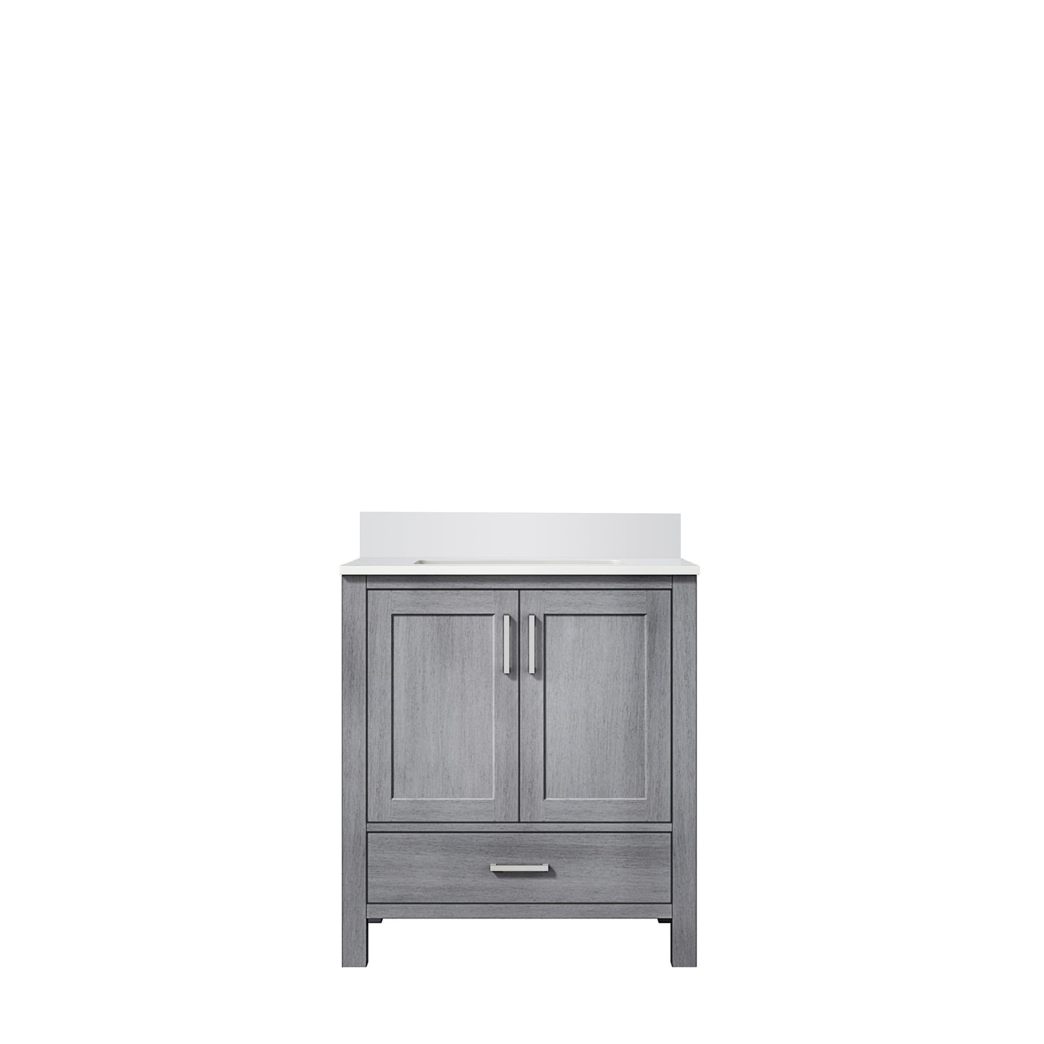 Jacques 72 in. Freestanding Bathroom Vanity with White Quartz Top, White Square Sink