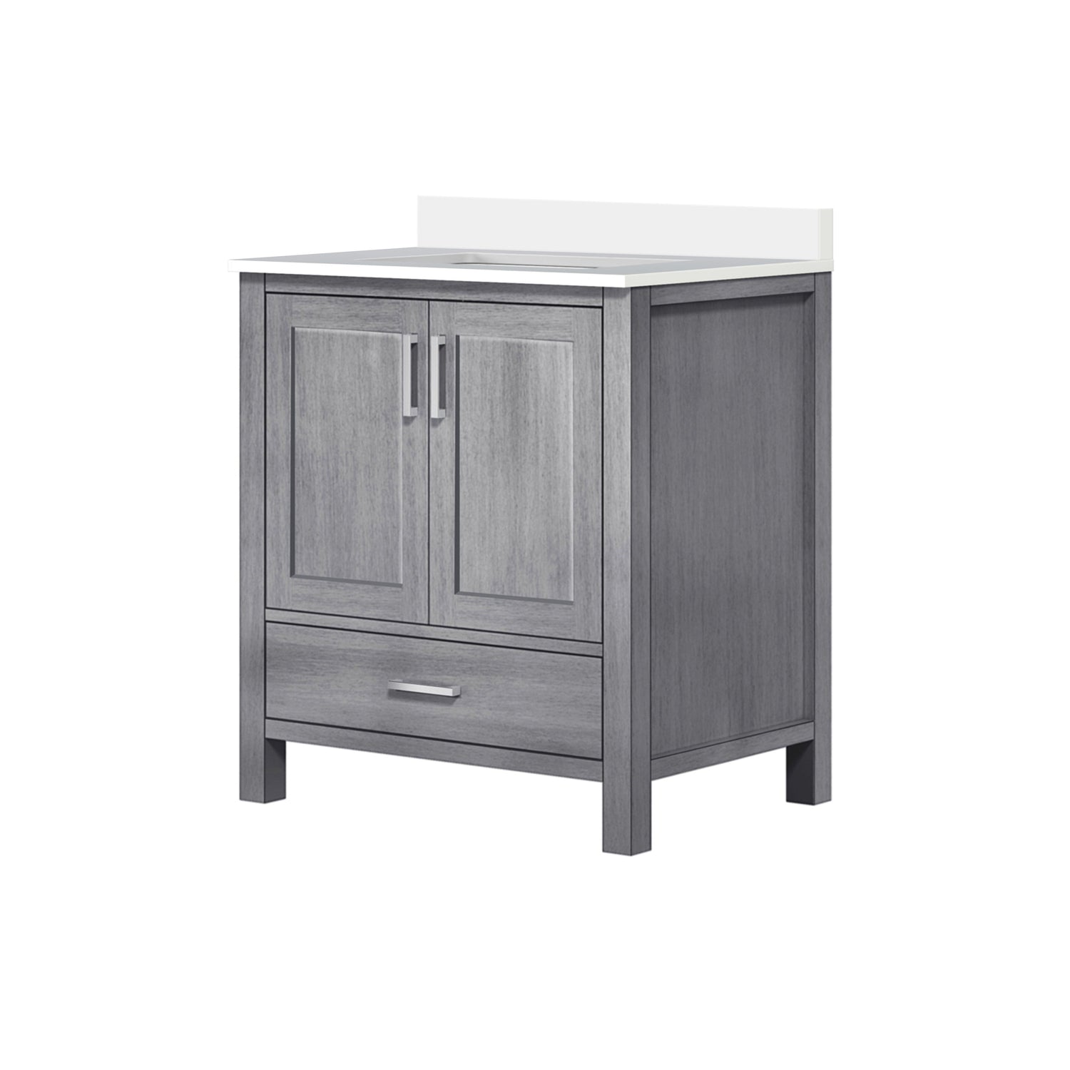 Jacques 72 in. Freestanding Bathroom Vanity with White Quartz Top, White Square Sink