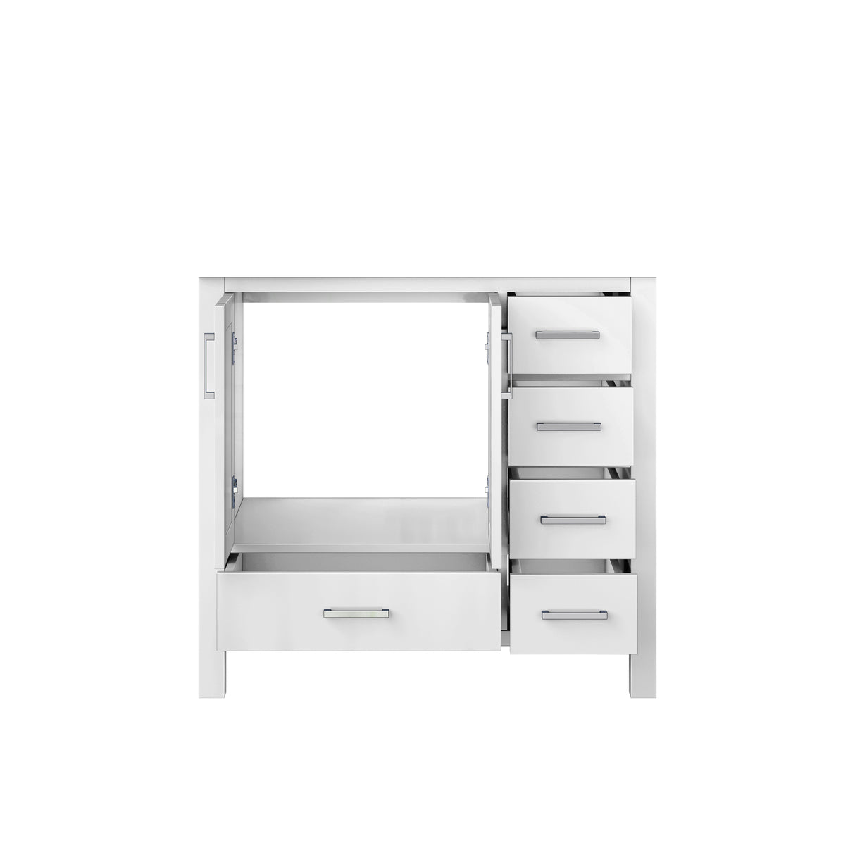 Jacques 36 in. W x 22 in. D Left Offset White Bath Vanity