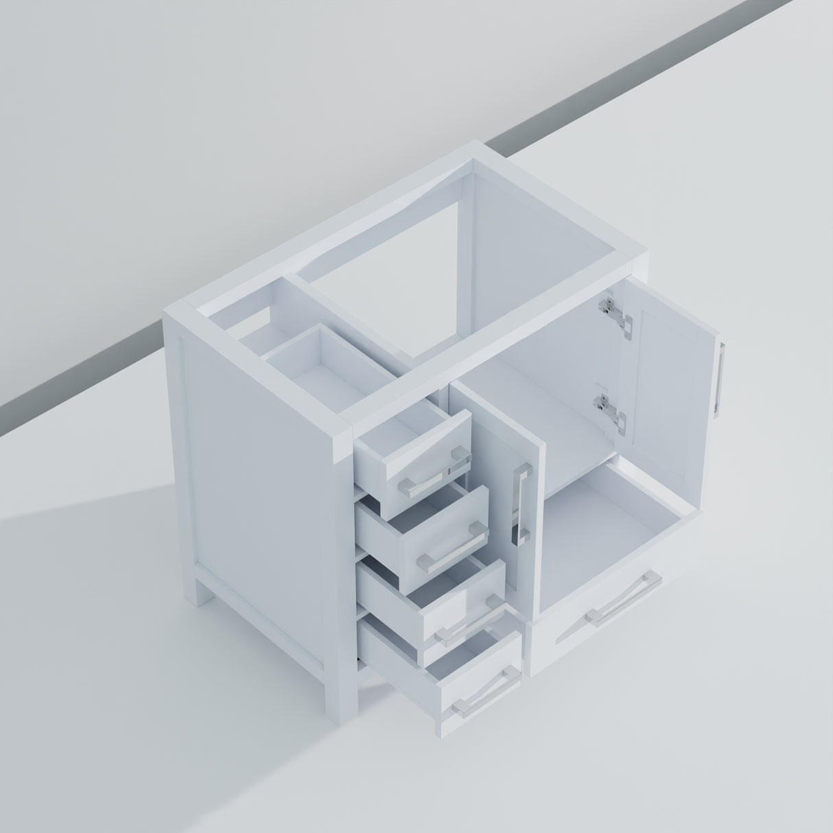 Jacques 36 in. W x 22 in. D Right Offset White Bath Vanity