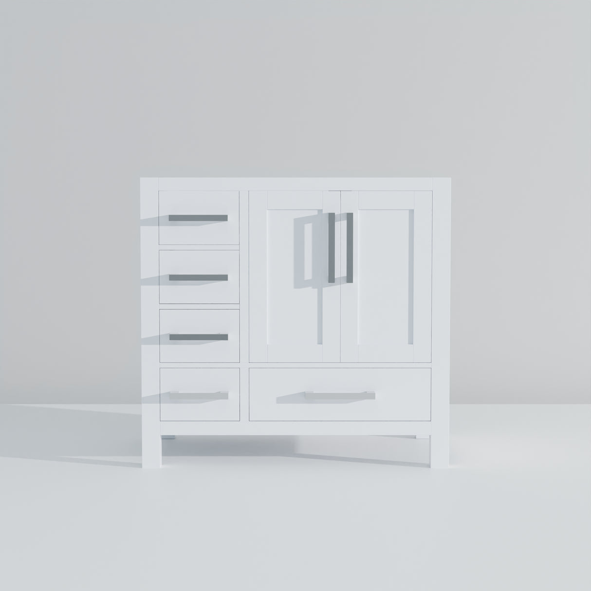 Jacques 36 in. W x 22 in. D Right Offset White Bath Vanity