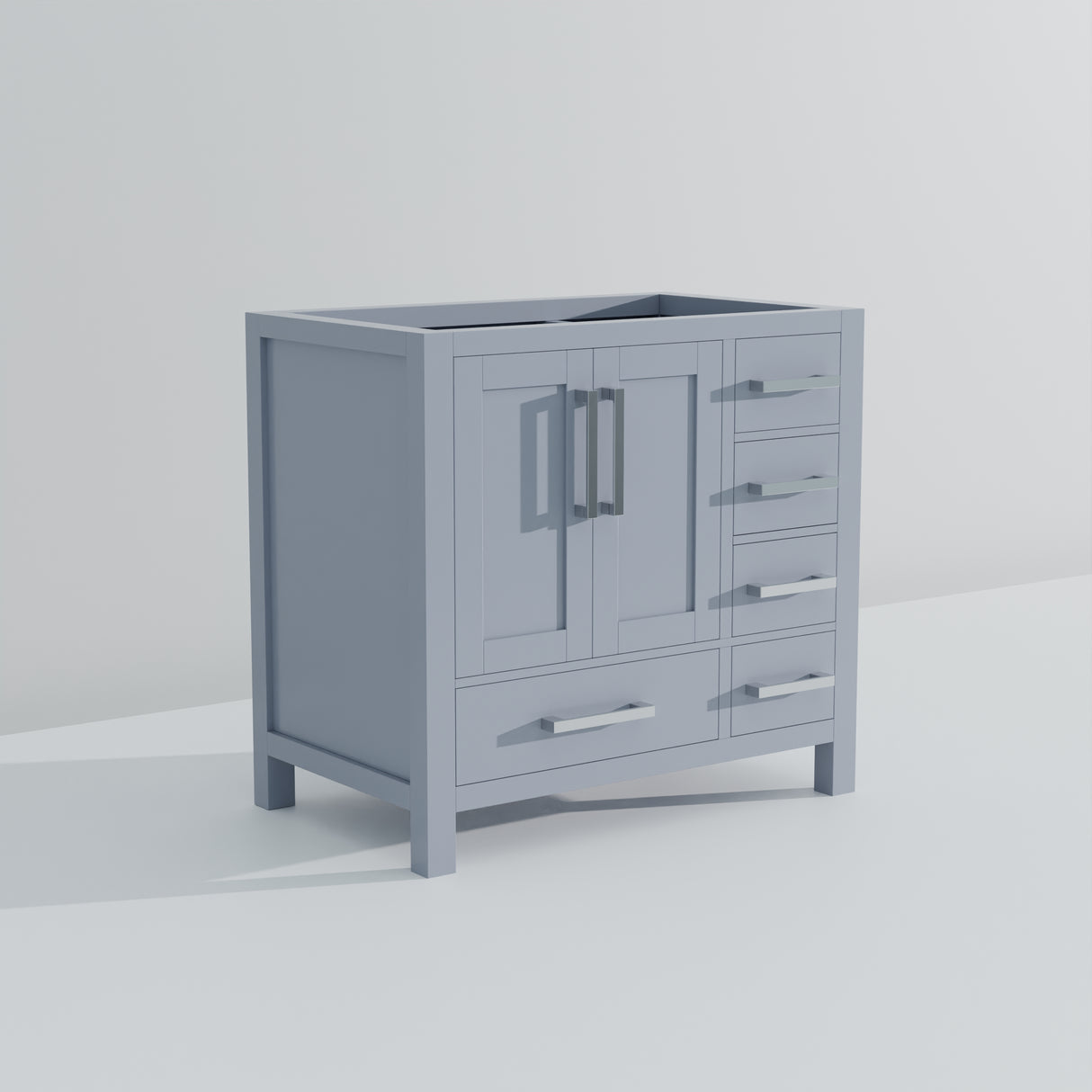 Jacques 36 in. W x 22 in. D Left Offset Dark Grey Bath Vanity