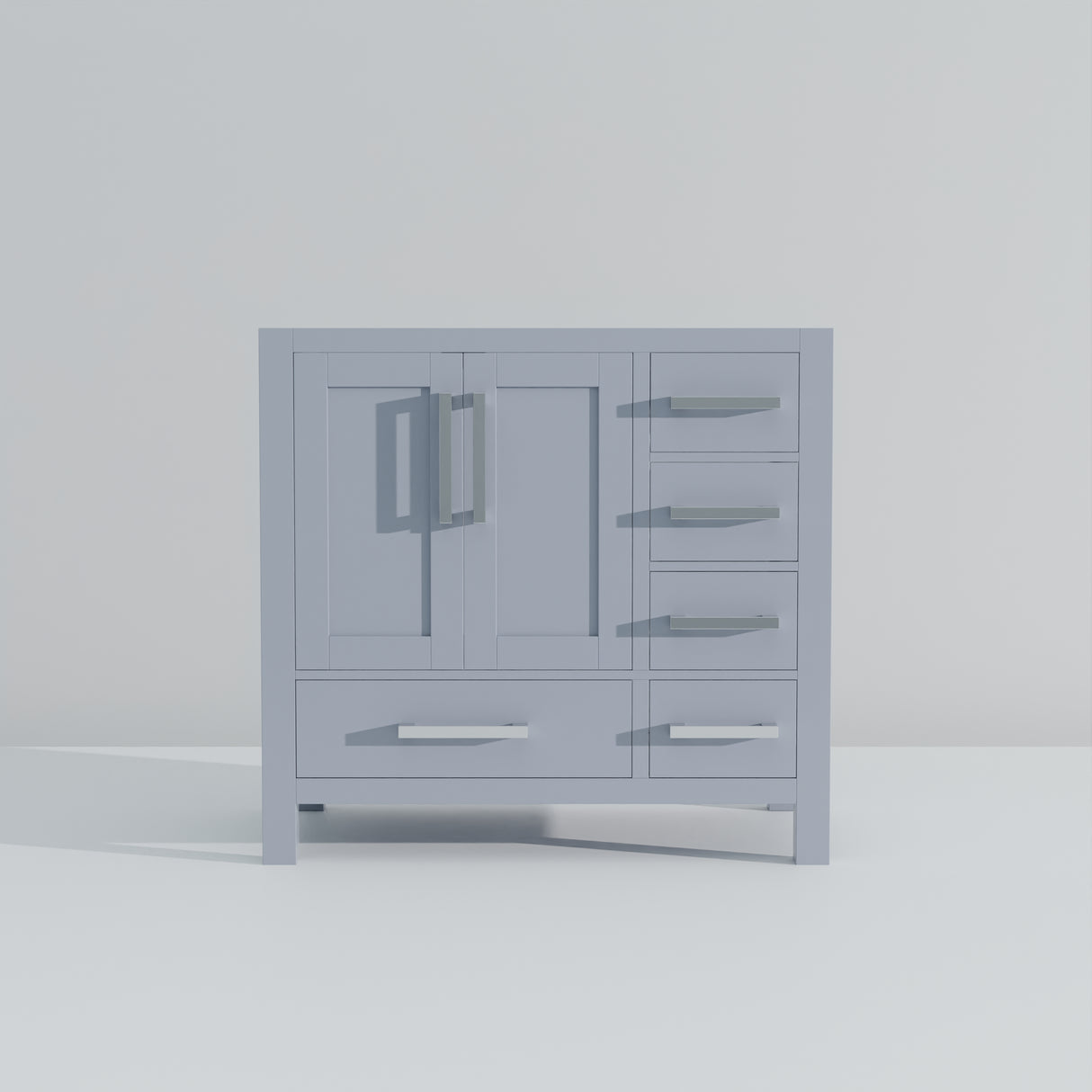 Jacques 36 in. W x 22 in. D Left Offset Dark Grey Bath Vanity