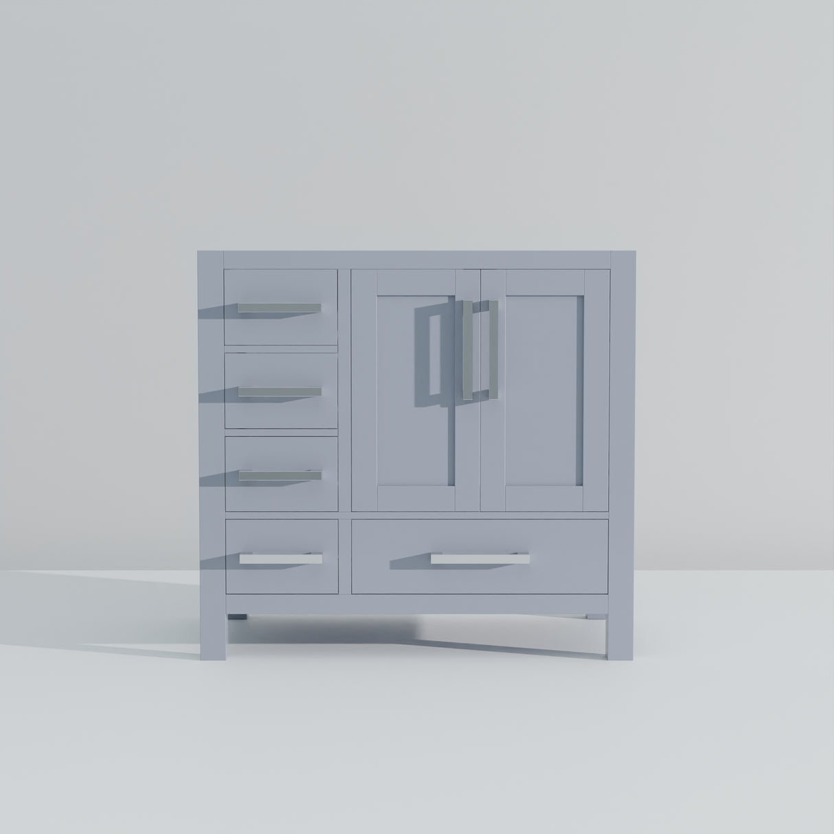 Jacques 36 in. W x 22 in. D Right Offset Dark Grey Bath Vanity