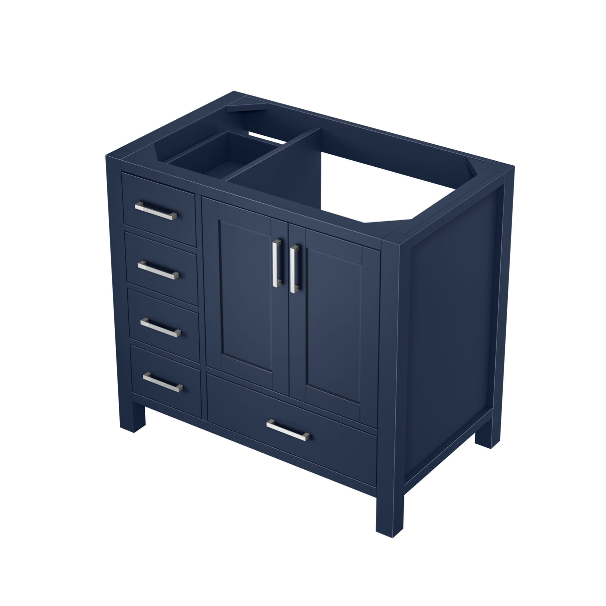 Jacques 36 in. W x 22 in. D Right Offset Navy Blue Bath Vanity
