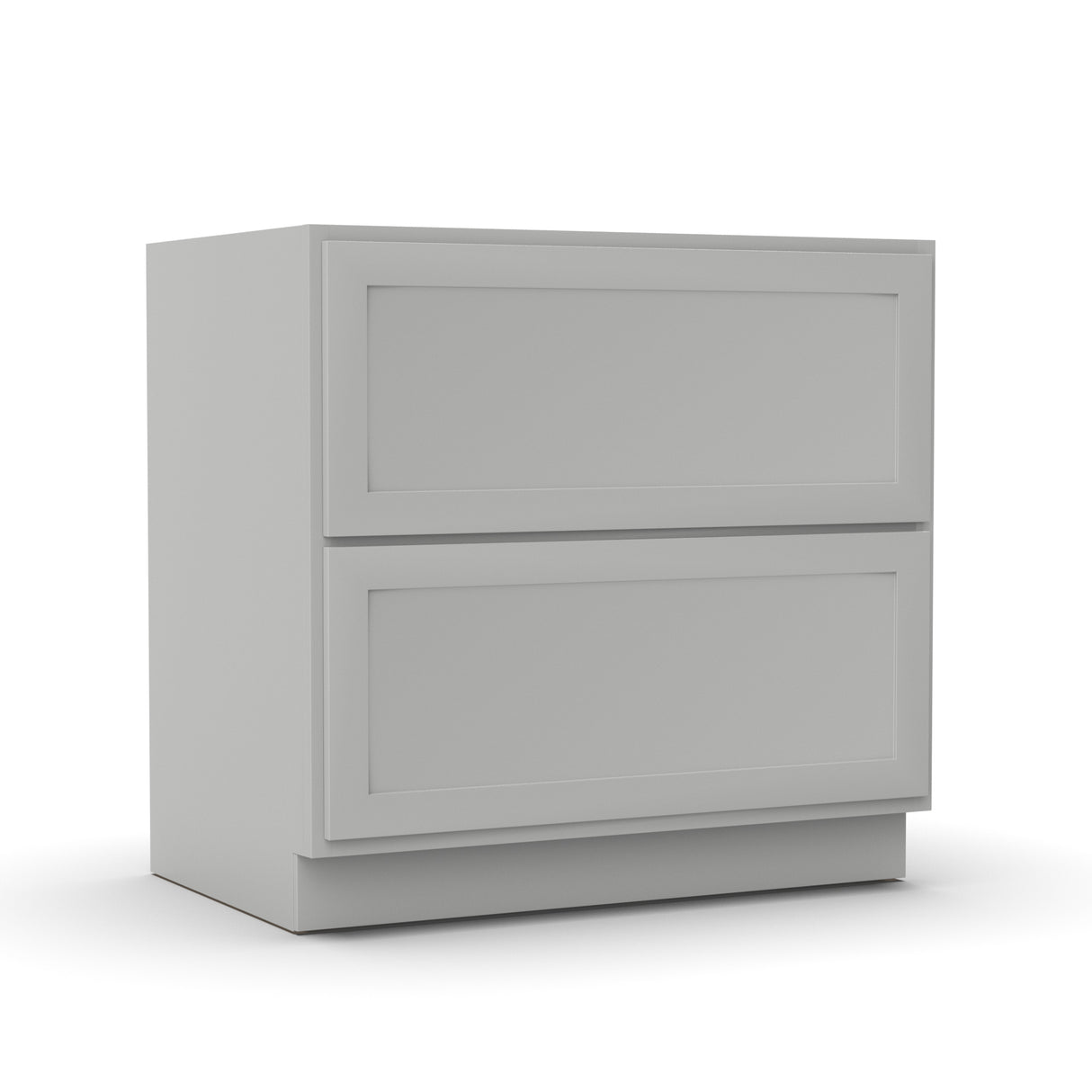 Liberty Shaker Ashen - 36 Inch Double Drawer Base Cabinet - 36" Width x 34.5" Height x 24" Depth
