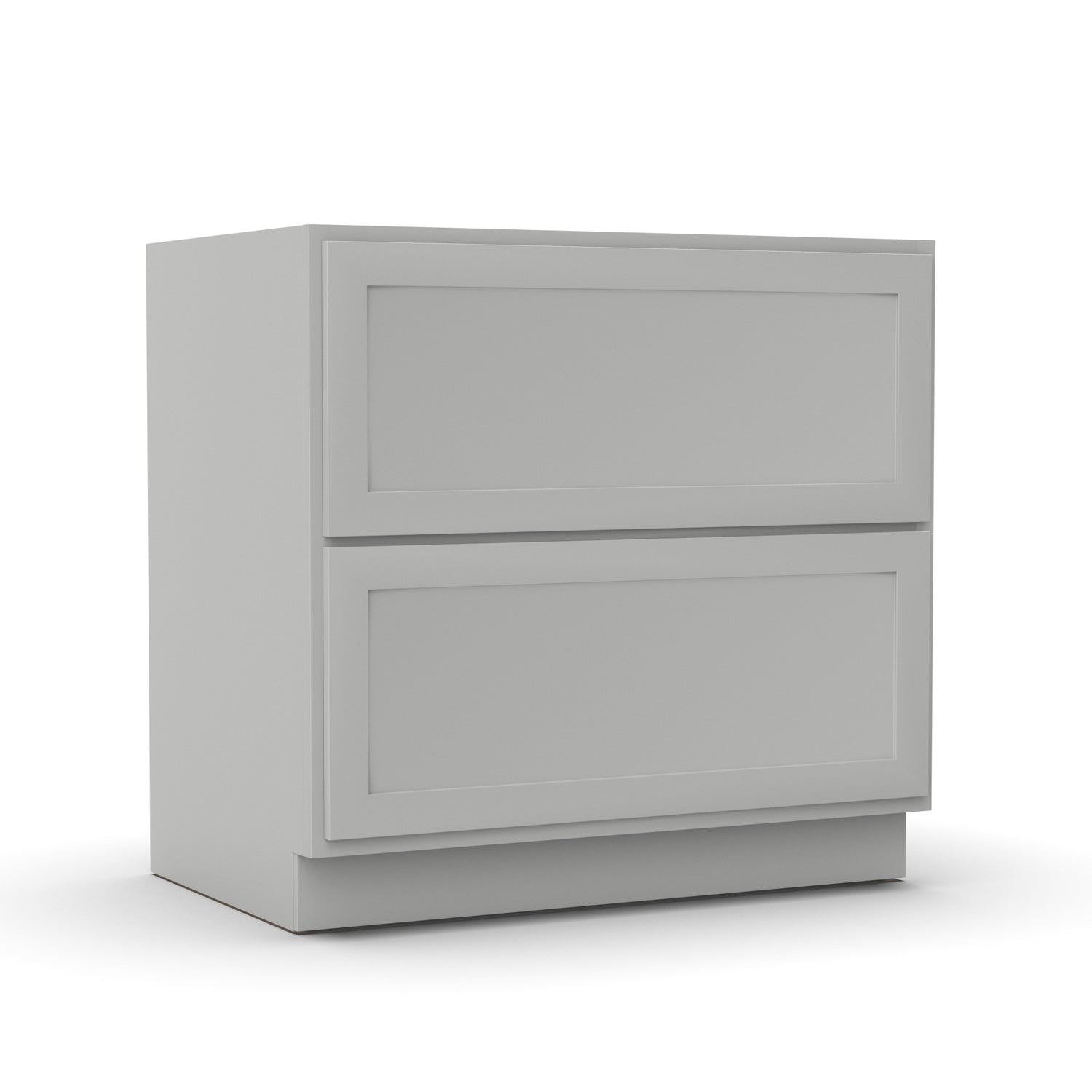 Liberty Shaker Ashen - 36 Inch Double Drawer Base Cabinet - 36" Width x 34.5" Height x 24" Depth