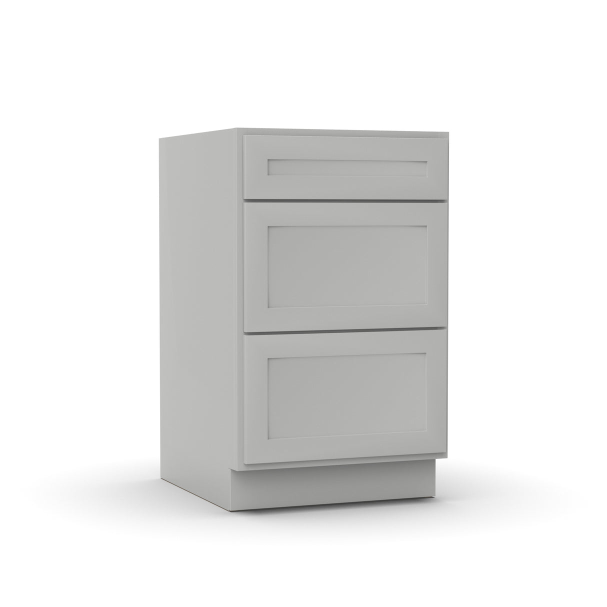 Liberty Shaker Ashen - 21 Inch Three Drawer Base Cabinet - 21" Width x 34.5" Height x 24" Depth