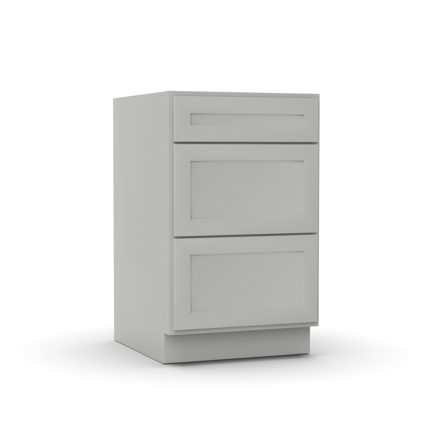 Liberty Shaker Ashen - 21 Inch Three Drawer Base Cabinet - 21" Width x 34.5" Height x 24" Depth