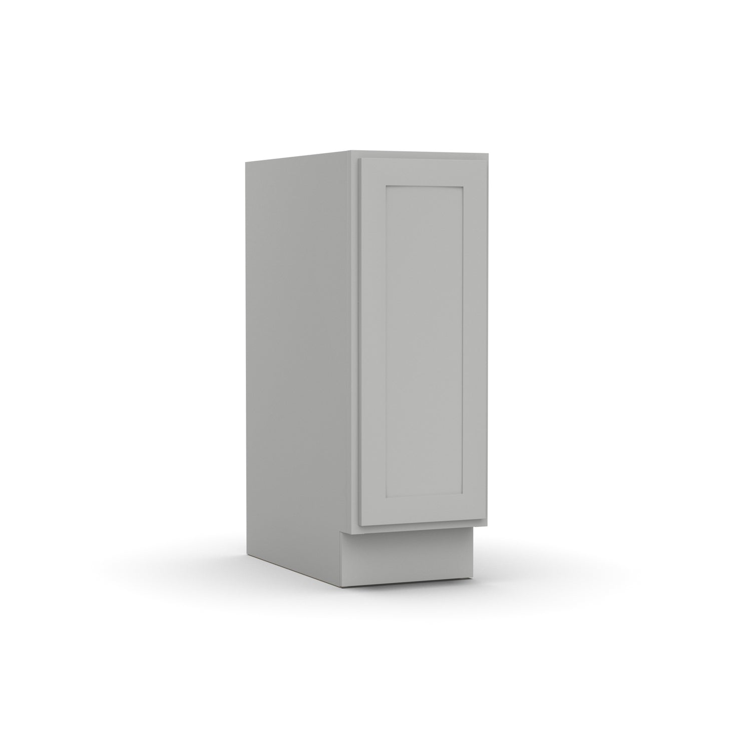 Liberty Shaker Ashen - 12 Inch Full Height Single Door Base Cabinet - 12" Width x 34.5" Height x 24" Depth
