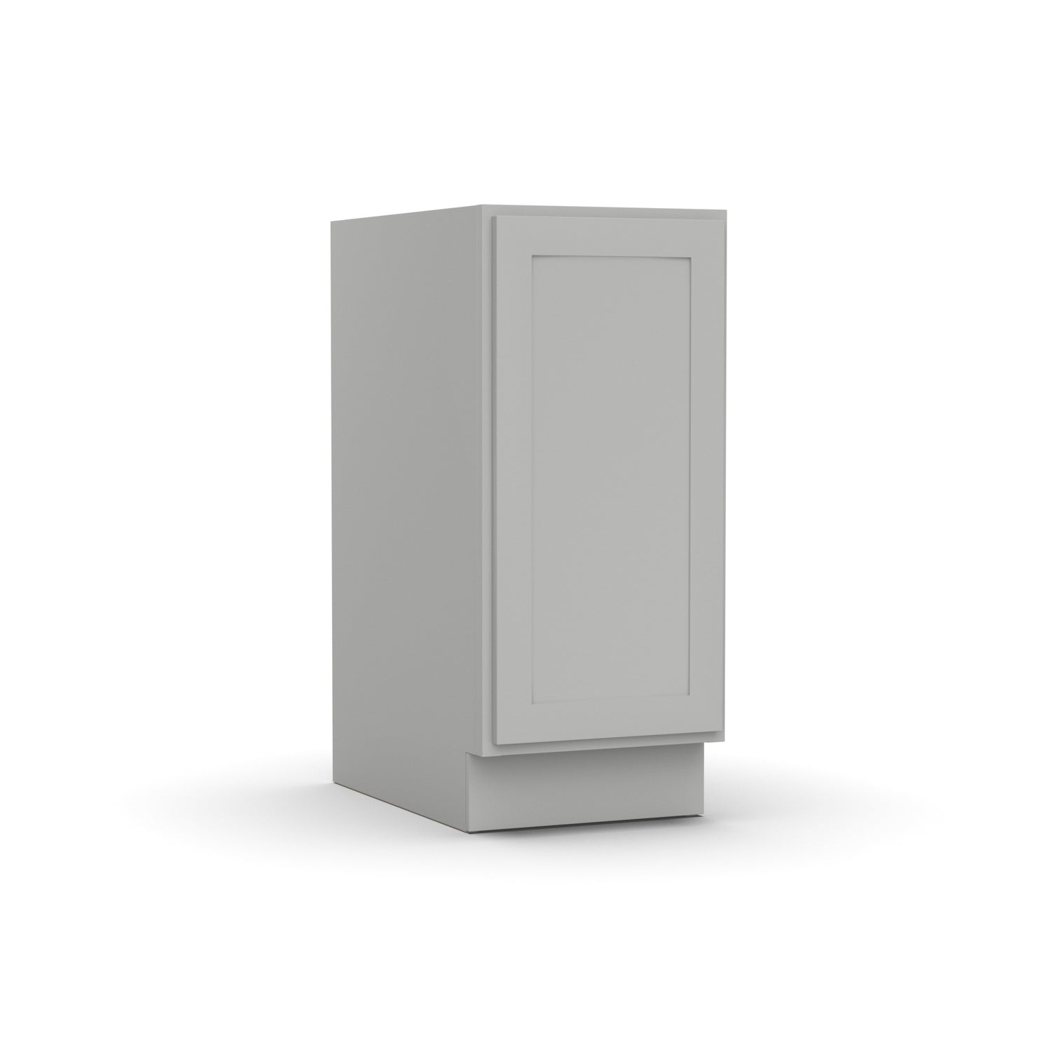Liberty Shaker Ashen - 15 Inch Full Height Single Door Base Cabinet - 15" Width x 34.5" Height x 24" Depth