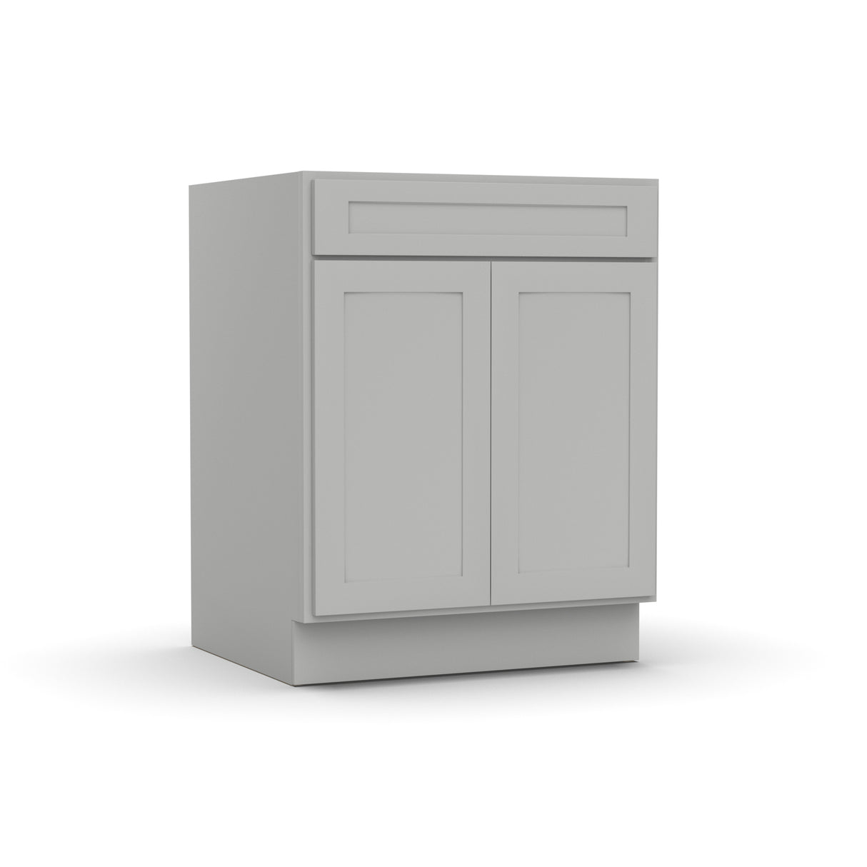 Liberty Shaker Ashen - 27 Inch Double Door Base Cabinet - 27" Width x 34.5" Height x 24" Depth