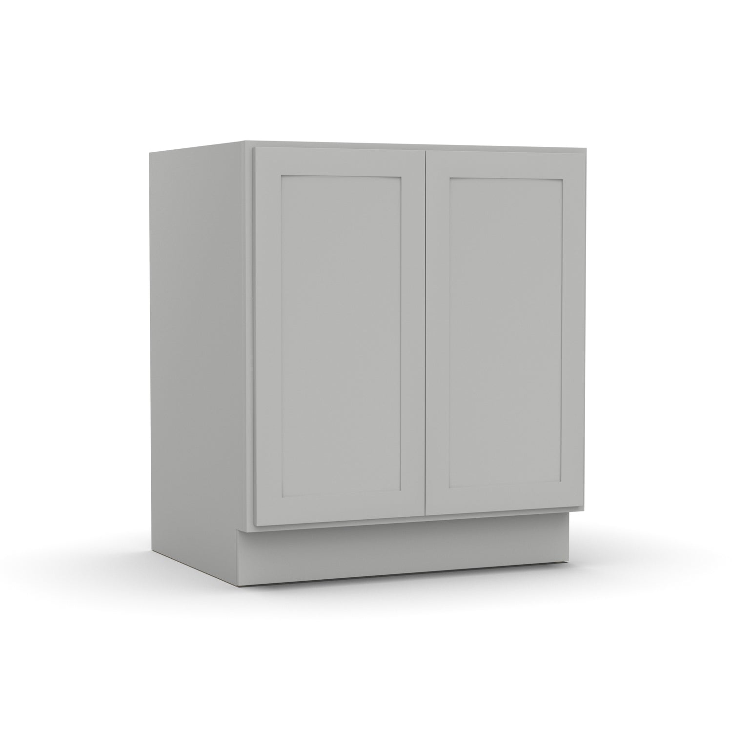 Liberty Shaker Ashen - 30 Inch Full Height Double Door Base Cabinet - 30" Width x 34.5" Height x 24" Depth
