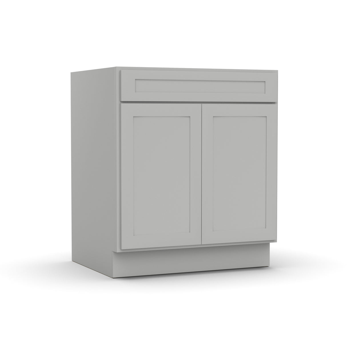 Liberty Shaker Ashen - 30 Inch Double Door Base Cabinet - 30" Width x 34.5" Height x 24" Depth