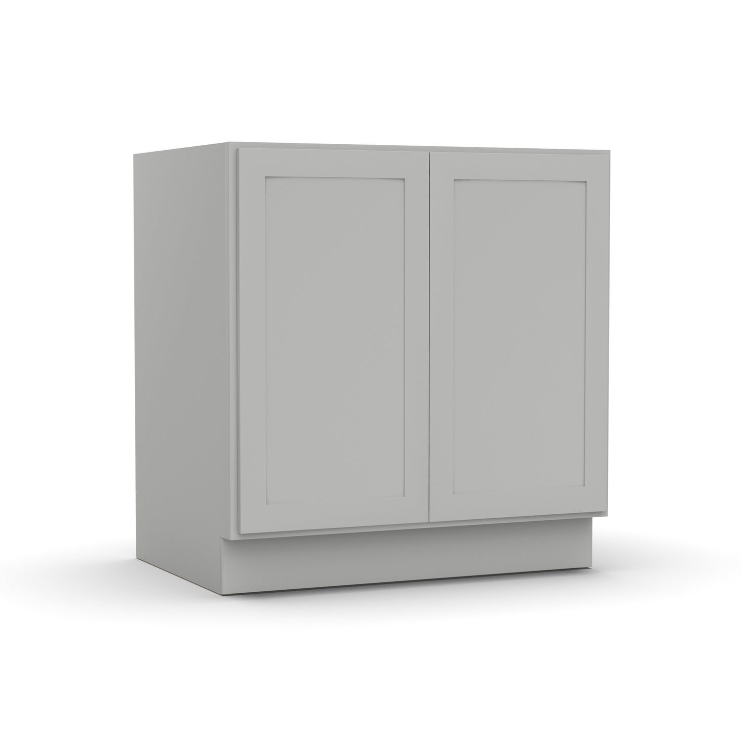 Liberty Shaker Ashen - 33 Inch Full Height Double Door Base Cabinet - 33" Width x 34.5" Height x 24" Depth