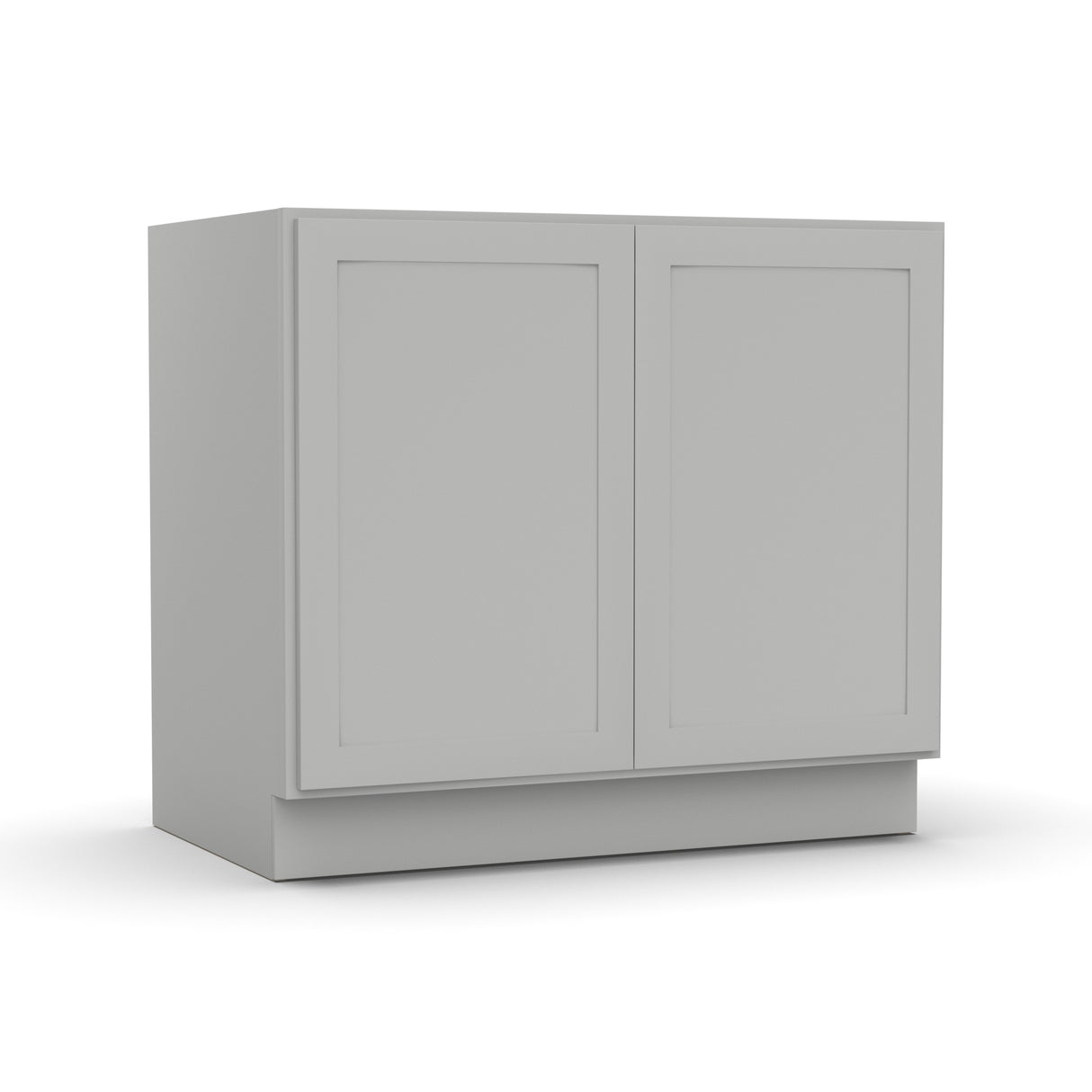 Liberty Shaker Ashen - 39 Inch Full Height Double Door Base Cabinet - 39" Width x 34.5" Height x 24" Depth