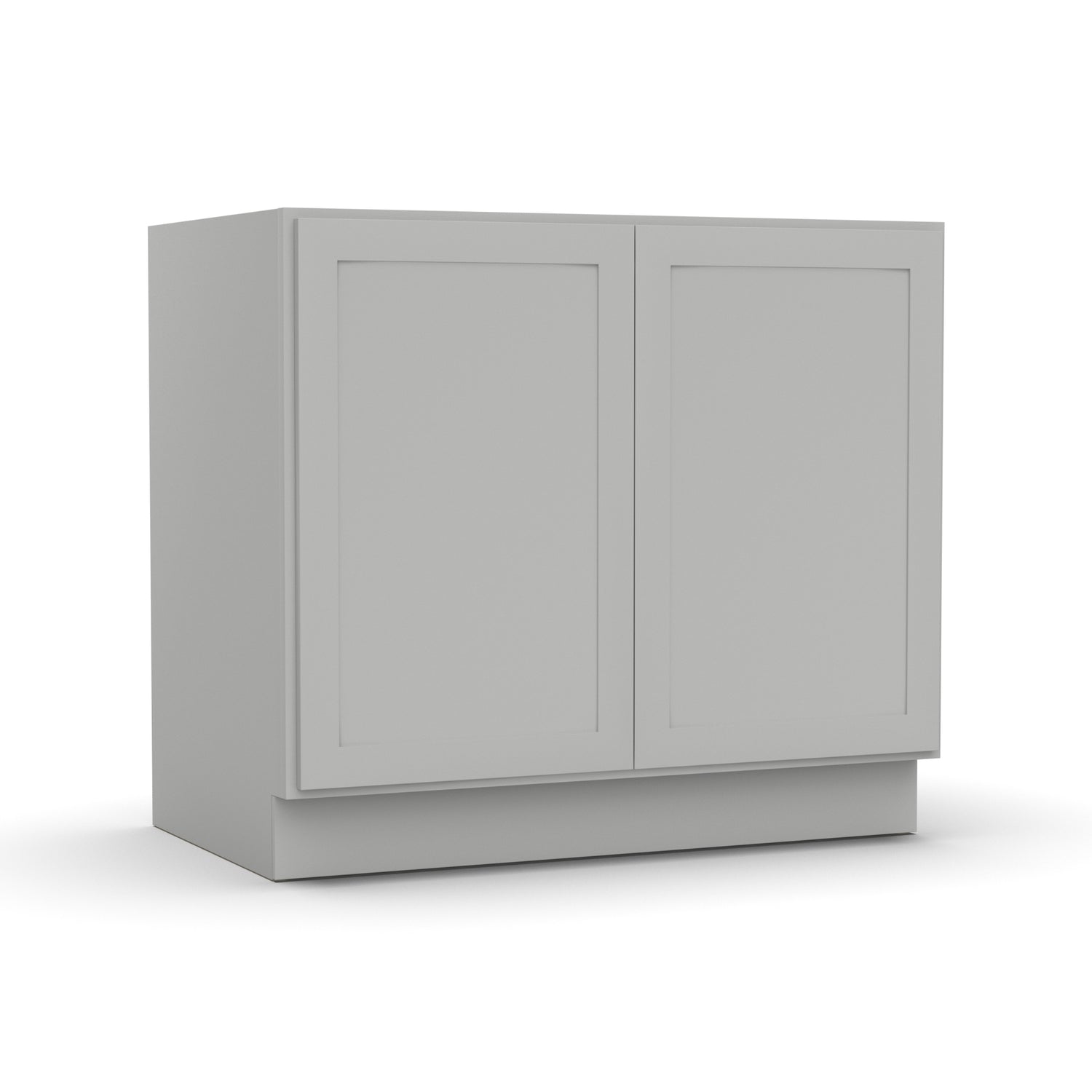 Liberty Shaker Ashen - 39 Inch Full Height Double Door Base Cabinet - 39" Width x 34.5" Height x 24" Depth