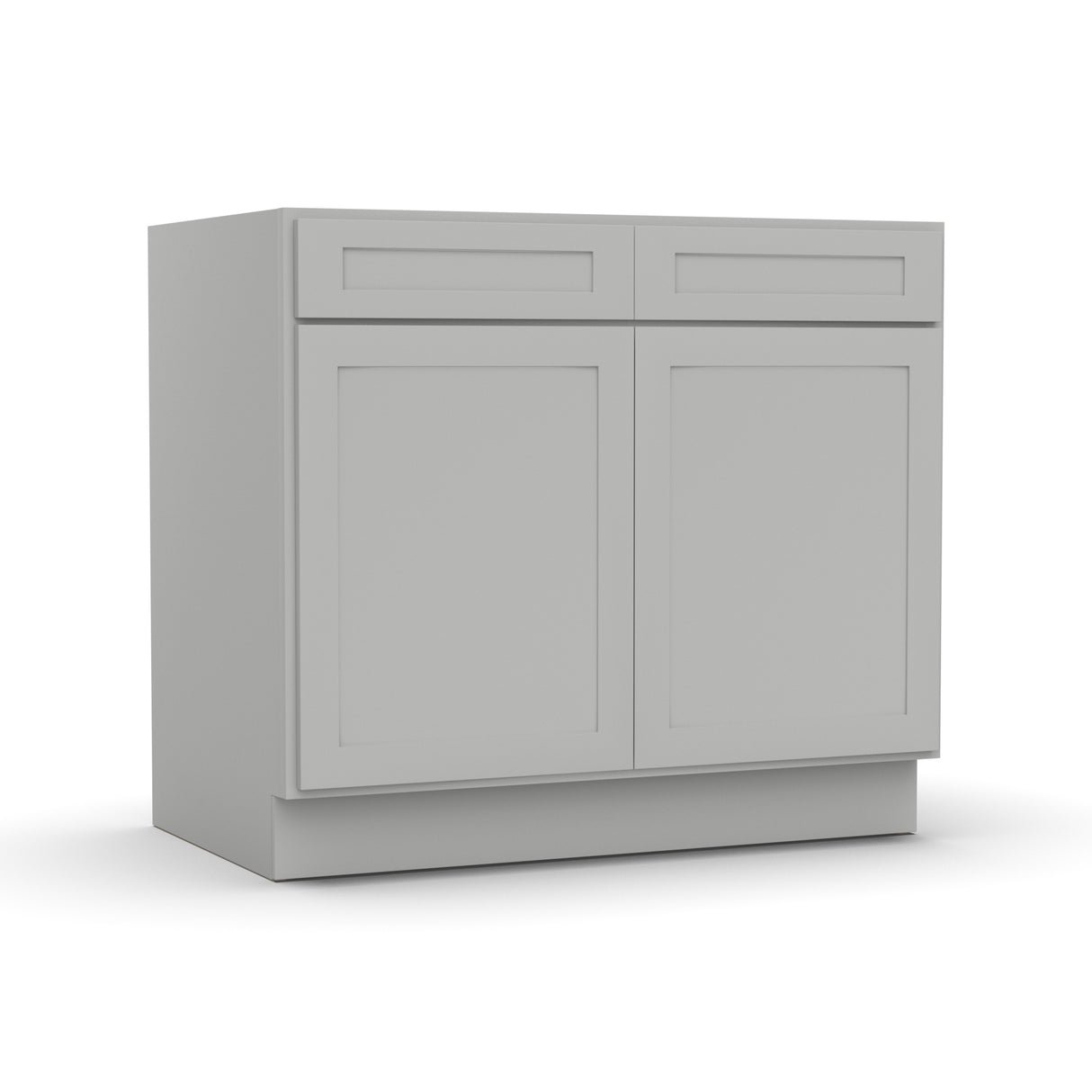 Liberty Shaker Ashen - 39 Inch Double Door Base Cabinet - 39" Width x 34.5" Height x 24" Depth