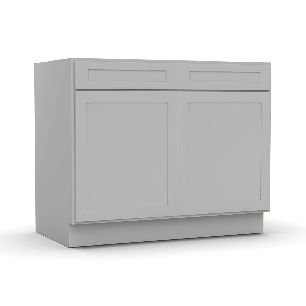 Liberty Shaker Ashen - 42 Inch Double Door Base Cabinet - 42" Width x 34.5" Height x 24" Depth