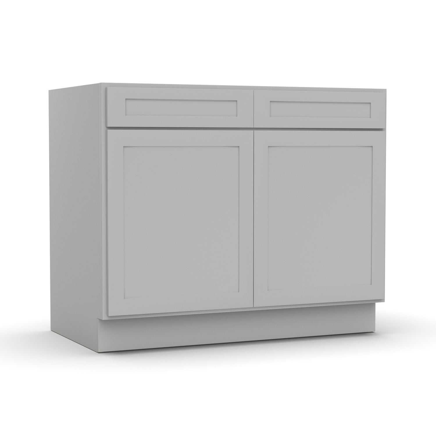 Liberty Shaker Ashen - 42 Inch Double Door Base Cabinet - 42" Width x 34.5" Height x 24" Depth