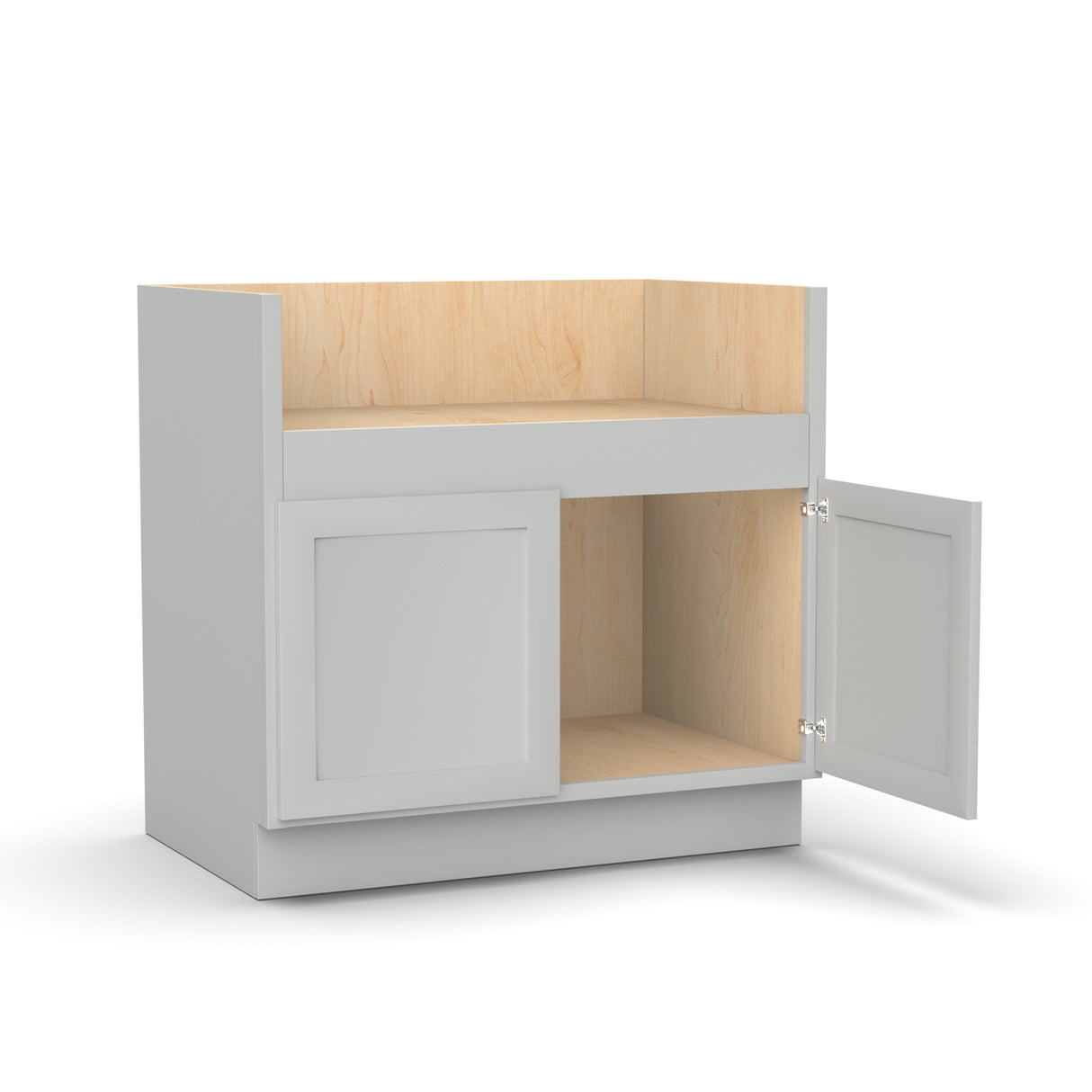 Liberty Shaker Ashen - 36 Inch Farm Sink Base Cabinet - 36" Width x 34.5" Height x 24" Depth