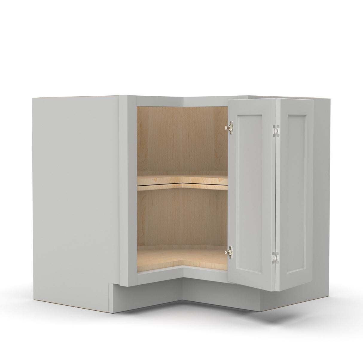 Liberty Shaker Ashen - 36 Inch Lazy Susan Base Cabinet - 36" Width x 34.5" Height x 24" Depth