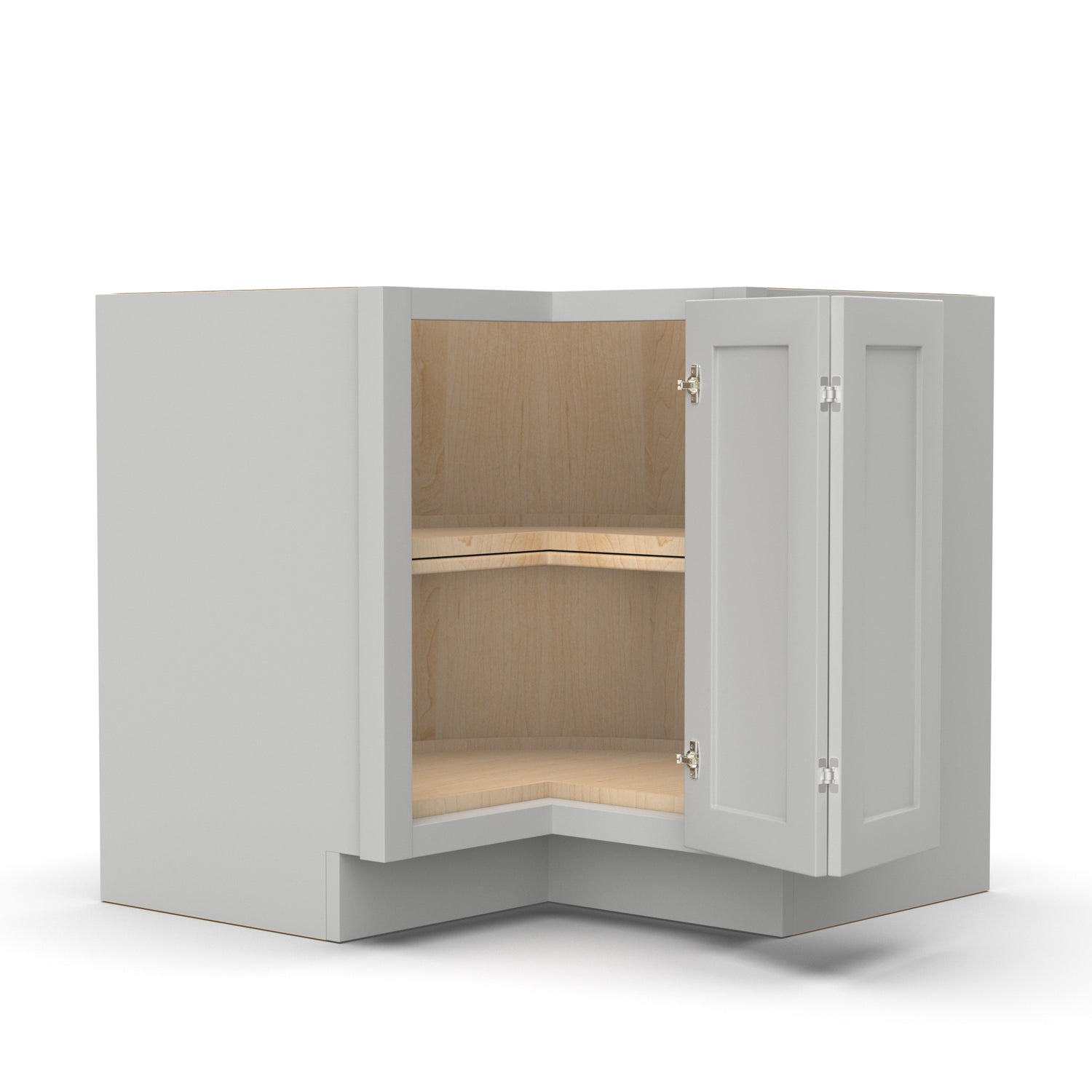 Liberty Shaker Ashen - 36 Inch Lazy Susan Base Cabinet - 36" Width x 34.5" Height x 24" Depth