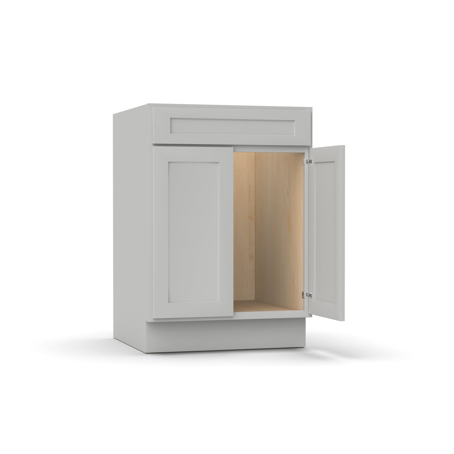Liberty Shaker Ashen - 24 Inch Sink Base Cabinet - 24" Width x 34.5" Height x 24" Depth