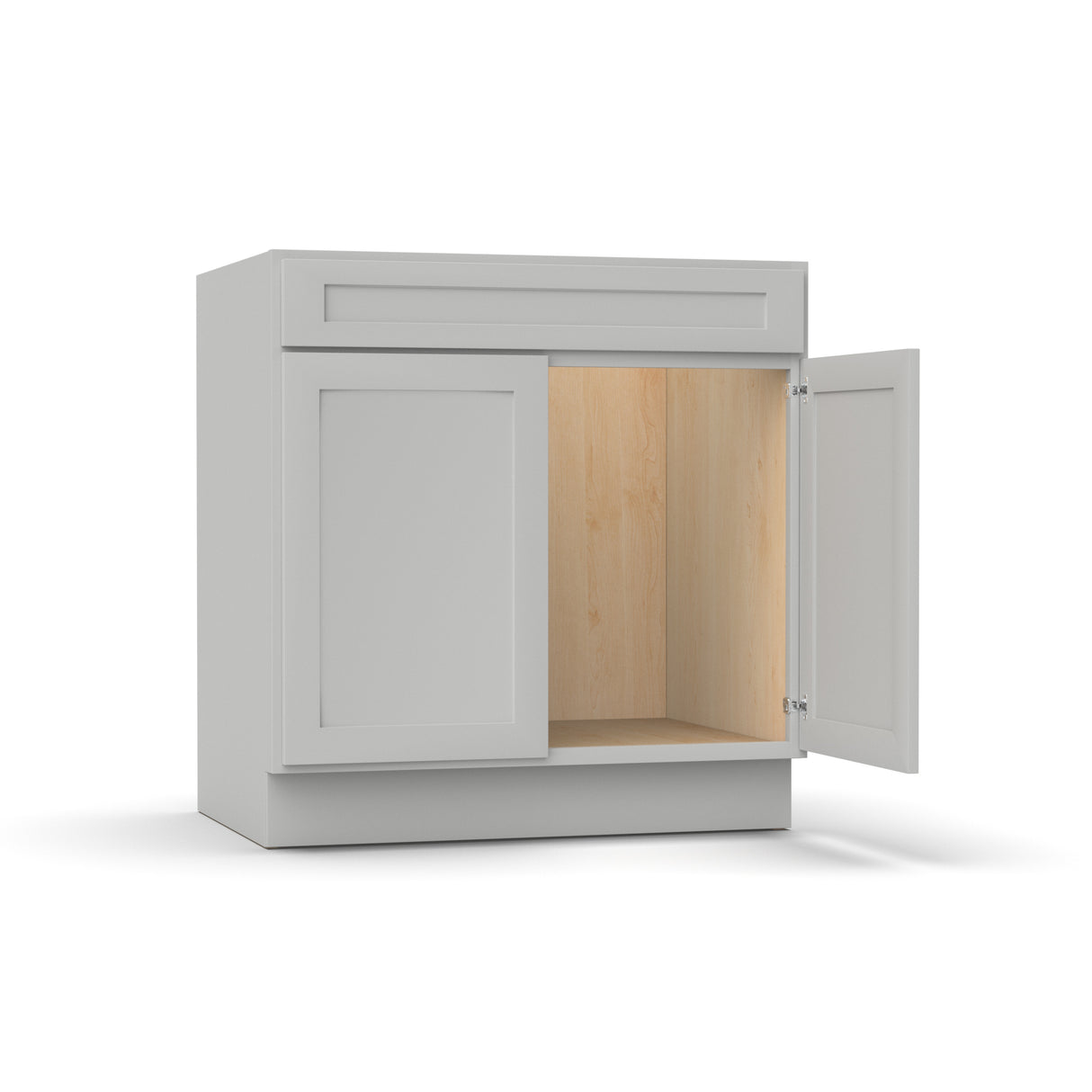 Liberty Shaker Ashen - 33 Inch Sink Base Cabinet - 33" Width x 34.5" Height x 24" Depth