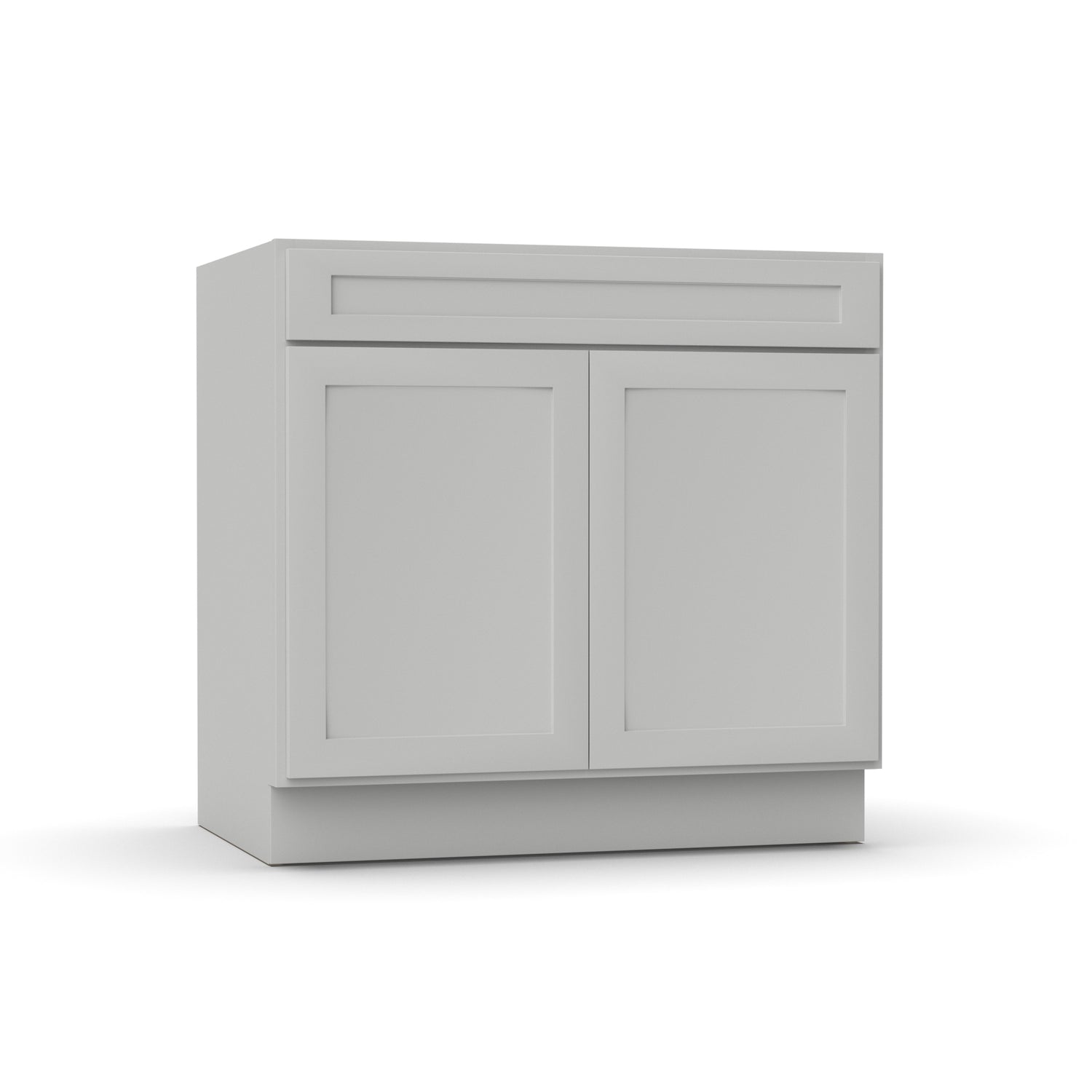 Liberty Shaker Ashen - 36 Inch Sink Base Cabinet - 36" Width x 34.5" Height x 24" Depth