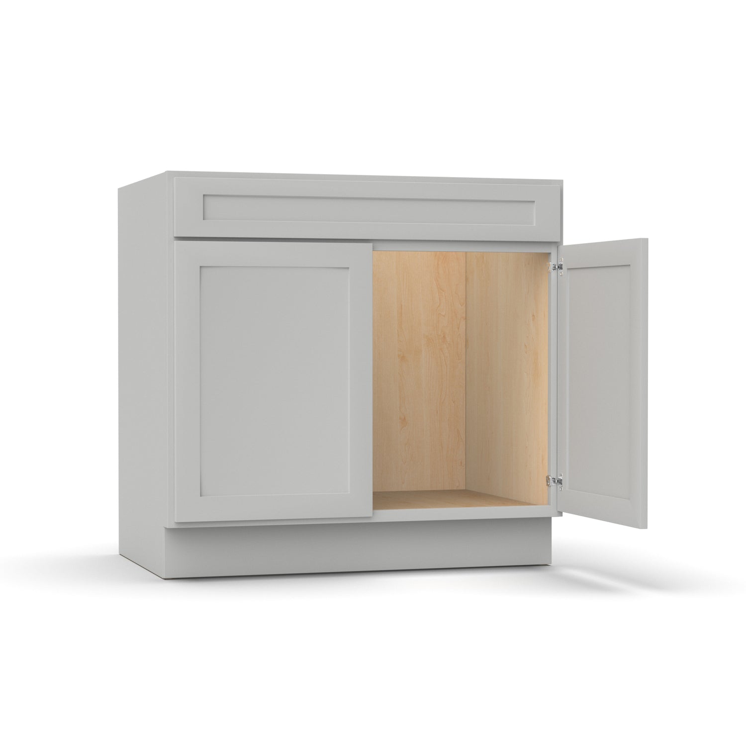 Liberty Shaker Ashen - 36 Inch Sink Base Cabinet - 36" Width x 34.5" Height x 24" Depth