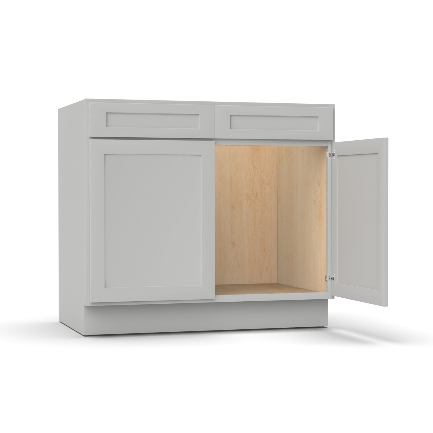 Liberty Shaker Ashen - 39 Inch Sink Base Cabinet - 39" Width x 34.5" Height x 24" Depth