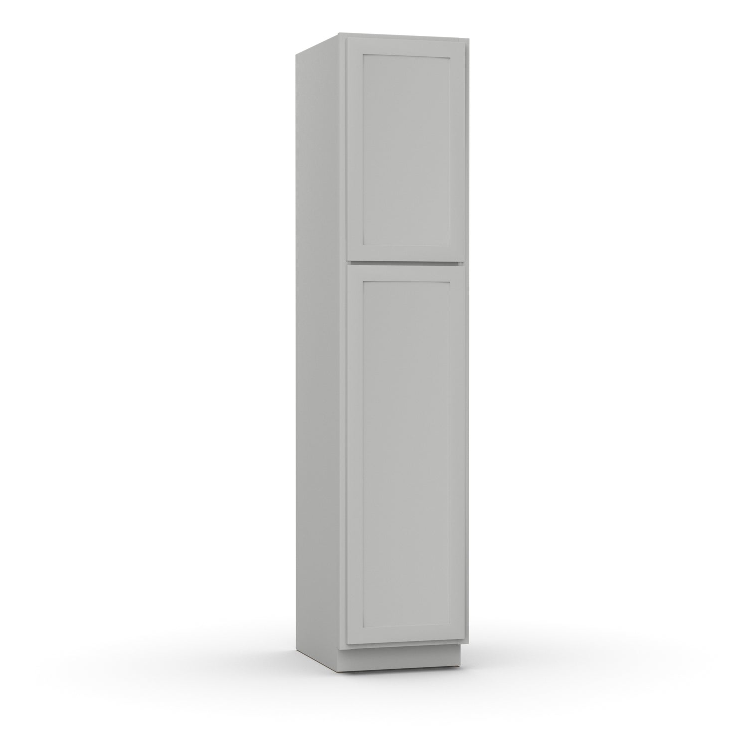 Liberty Shaker Ashen - 18 Inch Single Door Pantry Tall Cabinet - 18" Width x 84" Height x 24" Depth