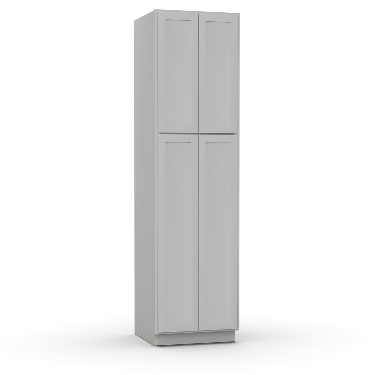 Liberty Shaker Ashen - 24 Inch Double Door Pantry Tall Cabinet - 24" Width x 90" Height x 24" Depth