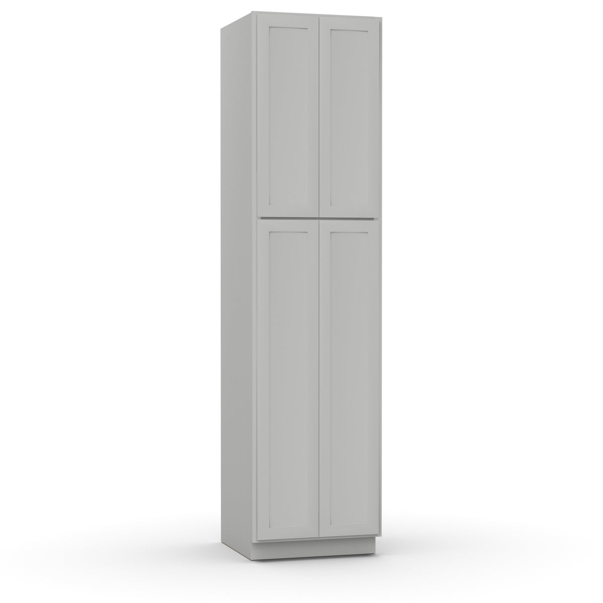Liberty Shaker Ashen - 24 Inch Double Door Pantry Tall Cabinet - 24" Width x 96" Height x 24" Depth