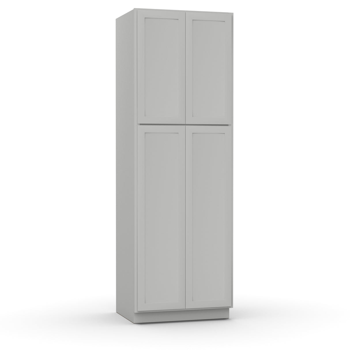 Liberty Shaker Ashen - 30 Inch Double Door Pantry Tall Cabinet - 30" Width x 90" Height x 24" Depth