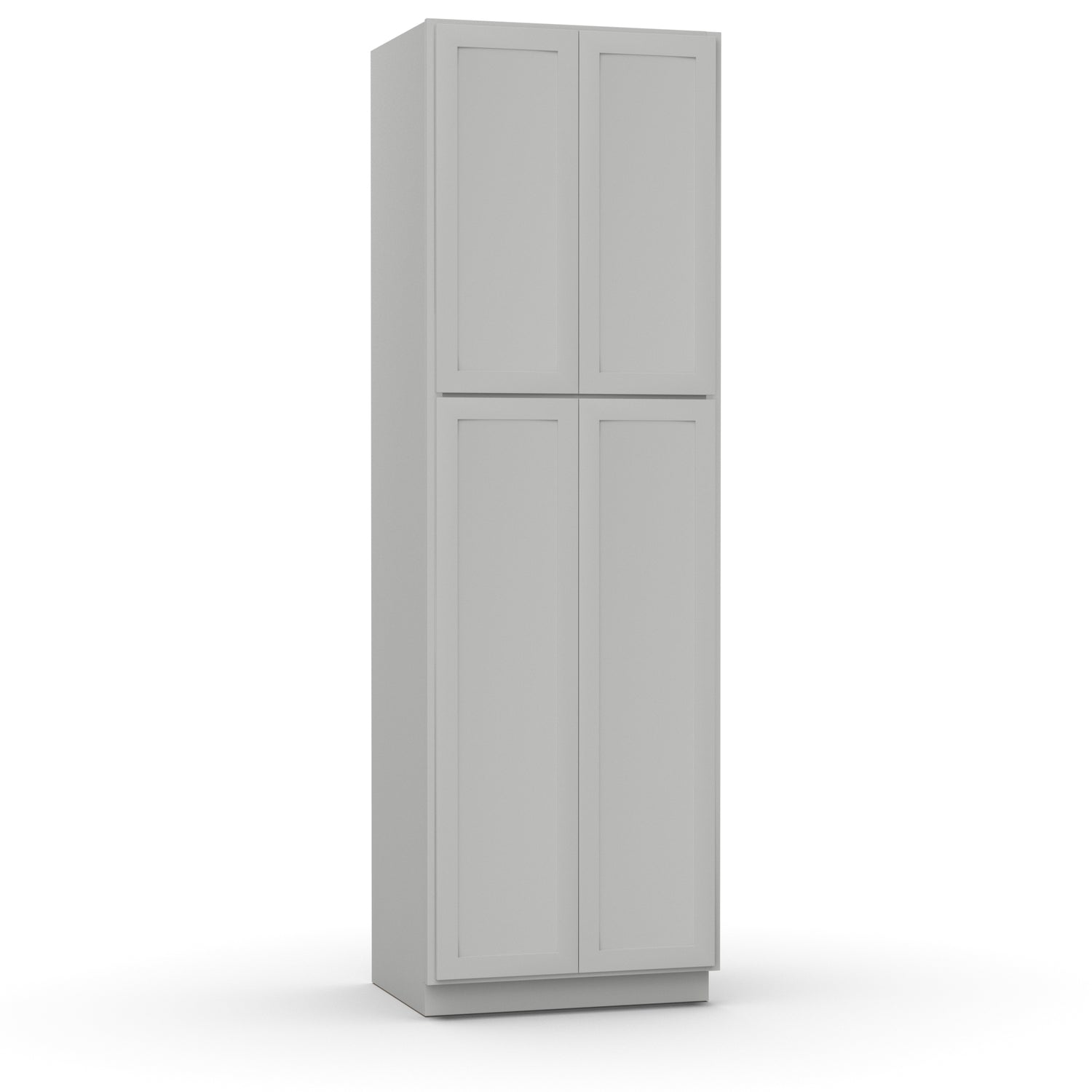 Liberty Shaker Ashen - 30 Inch Double Door Pantry Tall Cabinet - 30" Width x 96" Height x 24" Depth