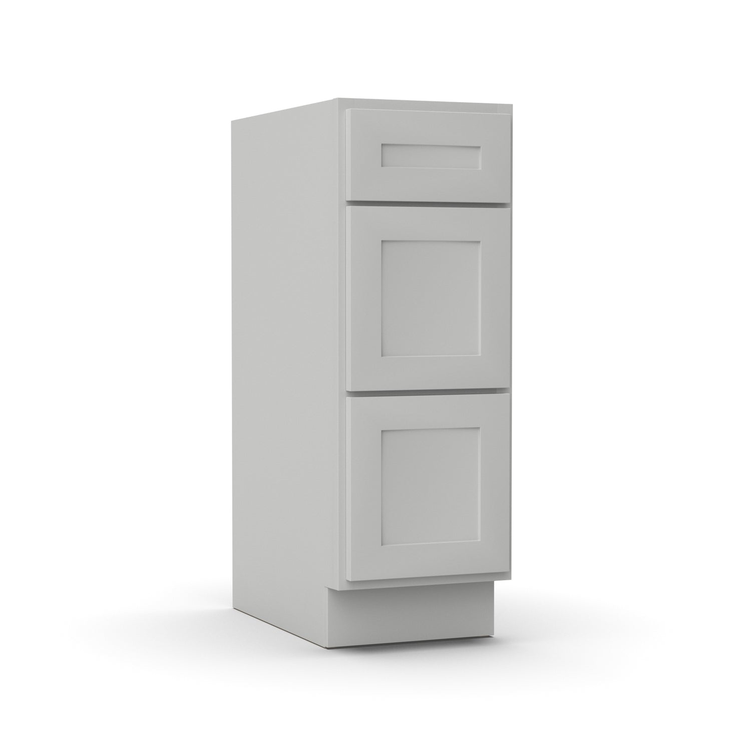 Liberty Shaker Ashen - 12 Inch Vanity Drawer Base Cabinet - 12" Width x 34.5" Height x 21" Depth