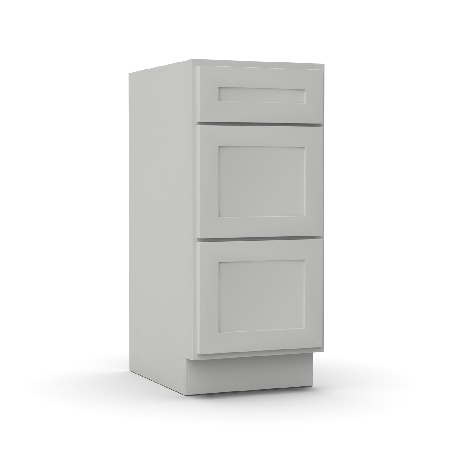 Liberty Shaker Ashen - 15 Inch Vanity Drawer Base Cabinet - 15" Width x 34.5" Height x 21" Depth