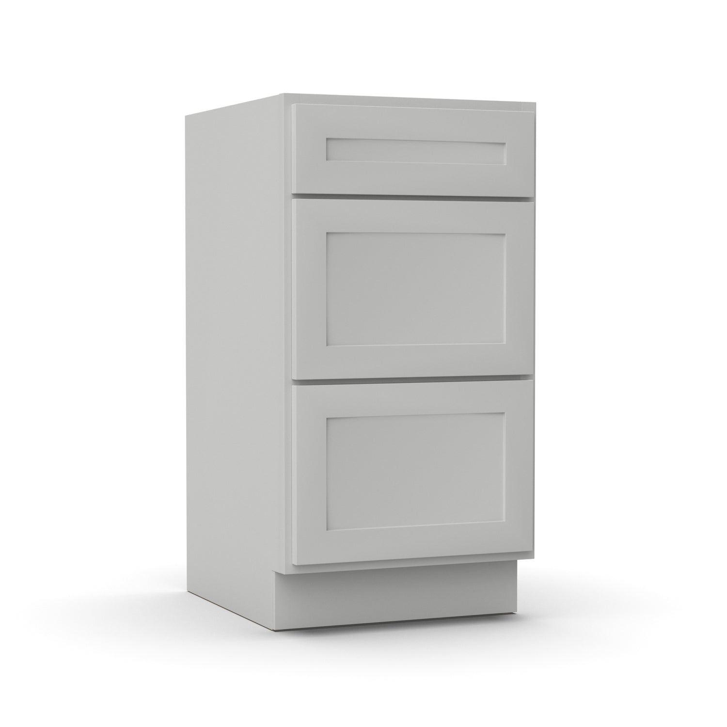 Liberty Shaker Ashen - 18 Inch Vanity Drawer Base Cabinet - 18" Width x 34.5" Height x 21" Depth